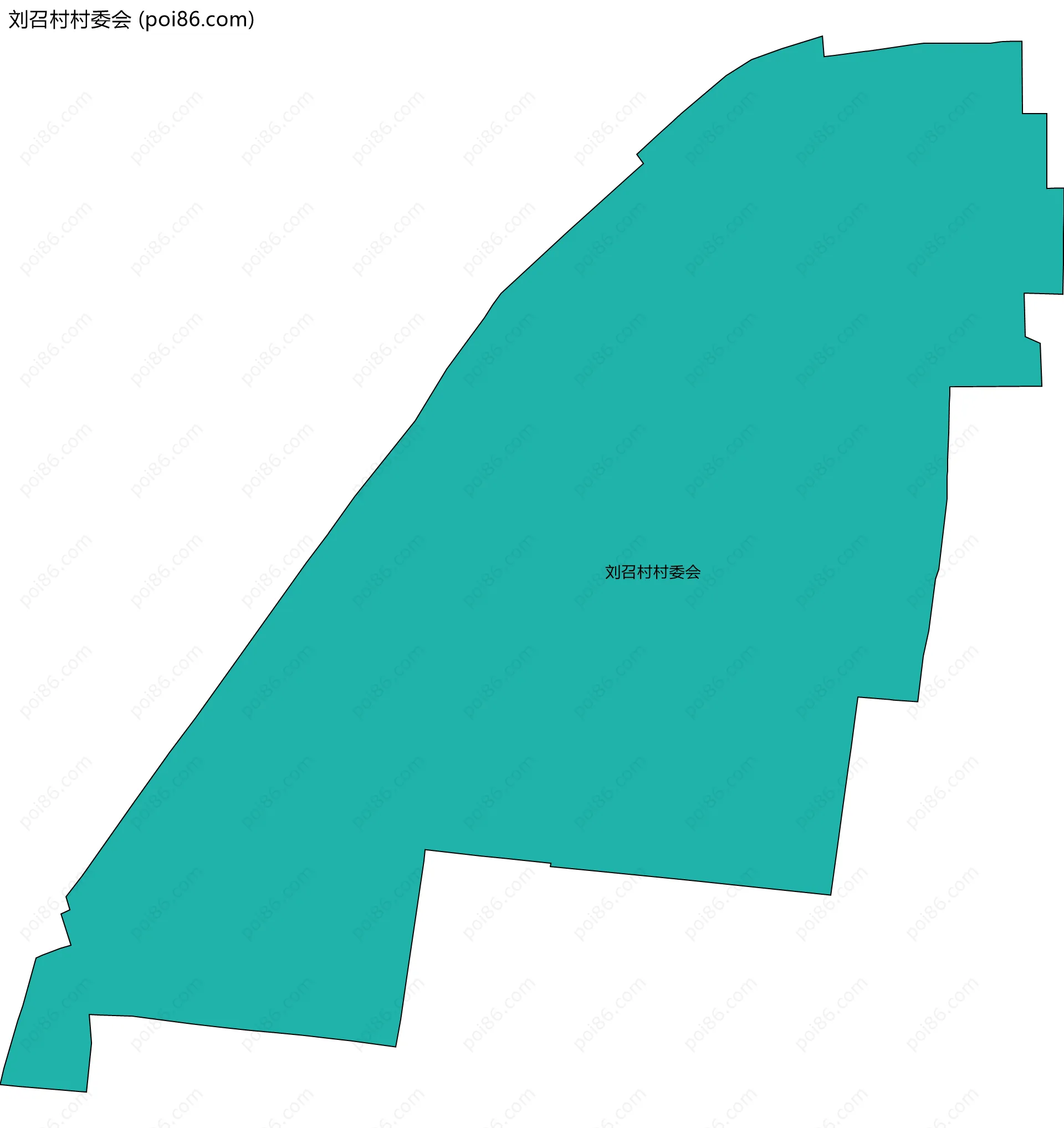 刘召村村委会边界地图