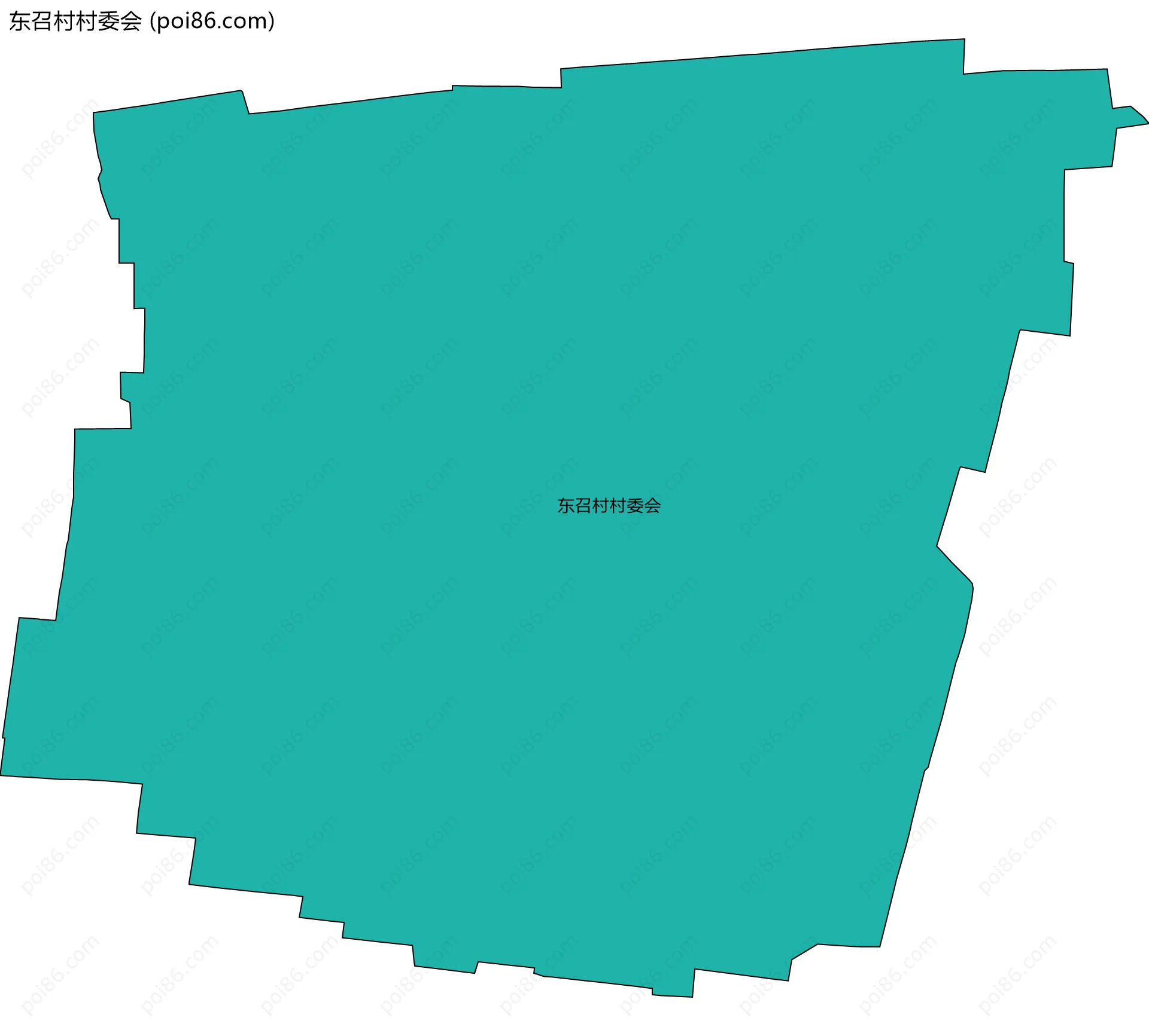 东召村村委会边界地图