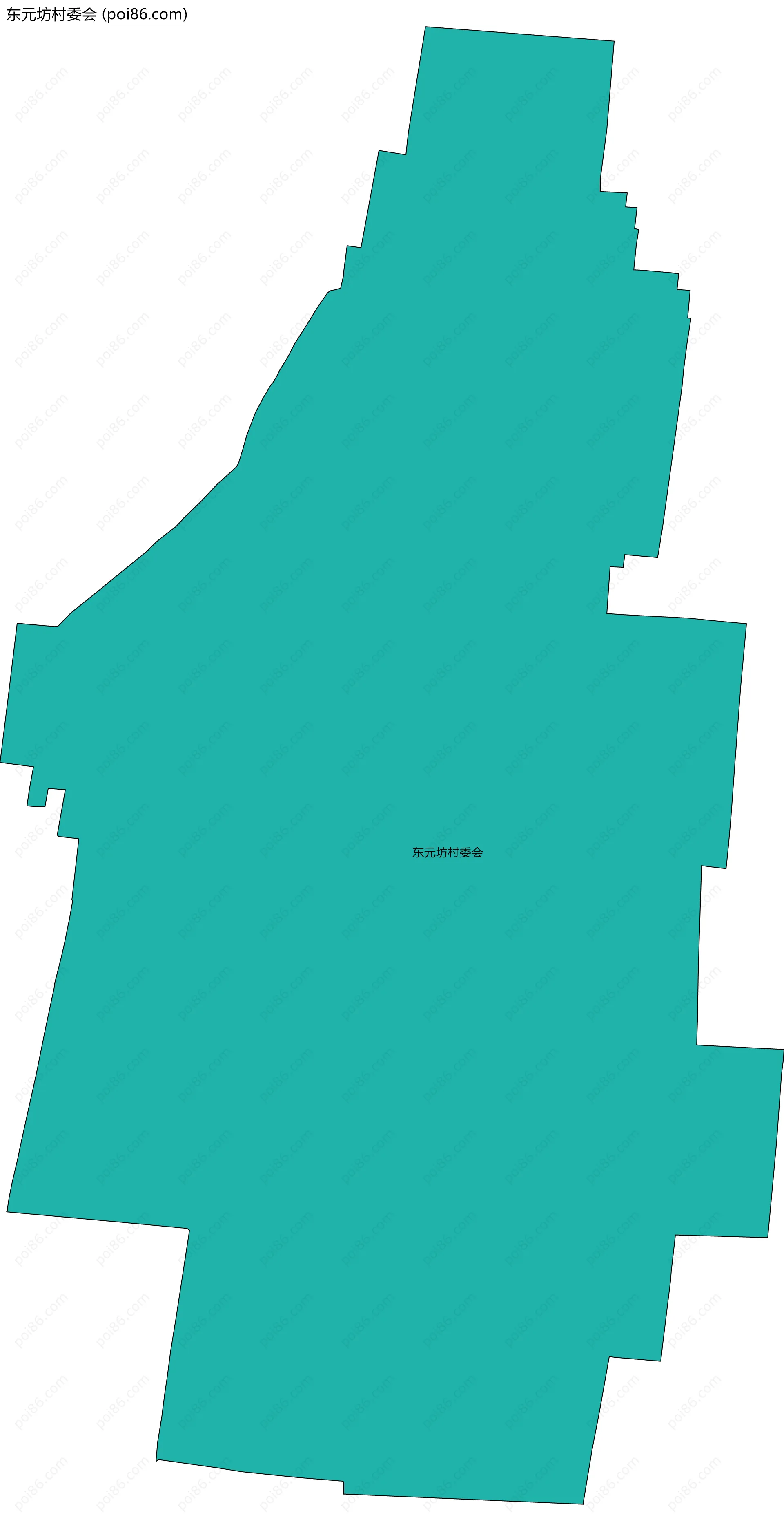 东元坊村委会边界地图