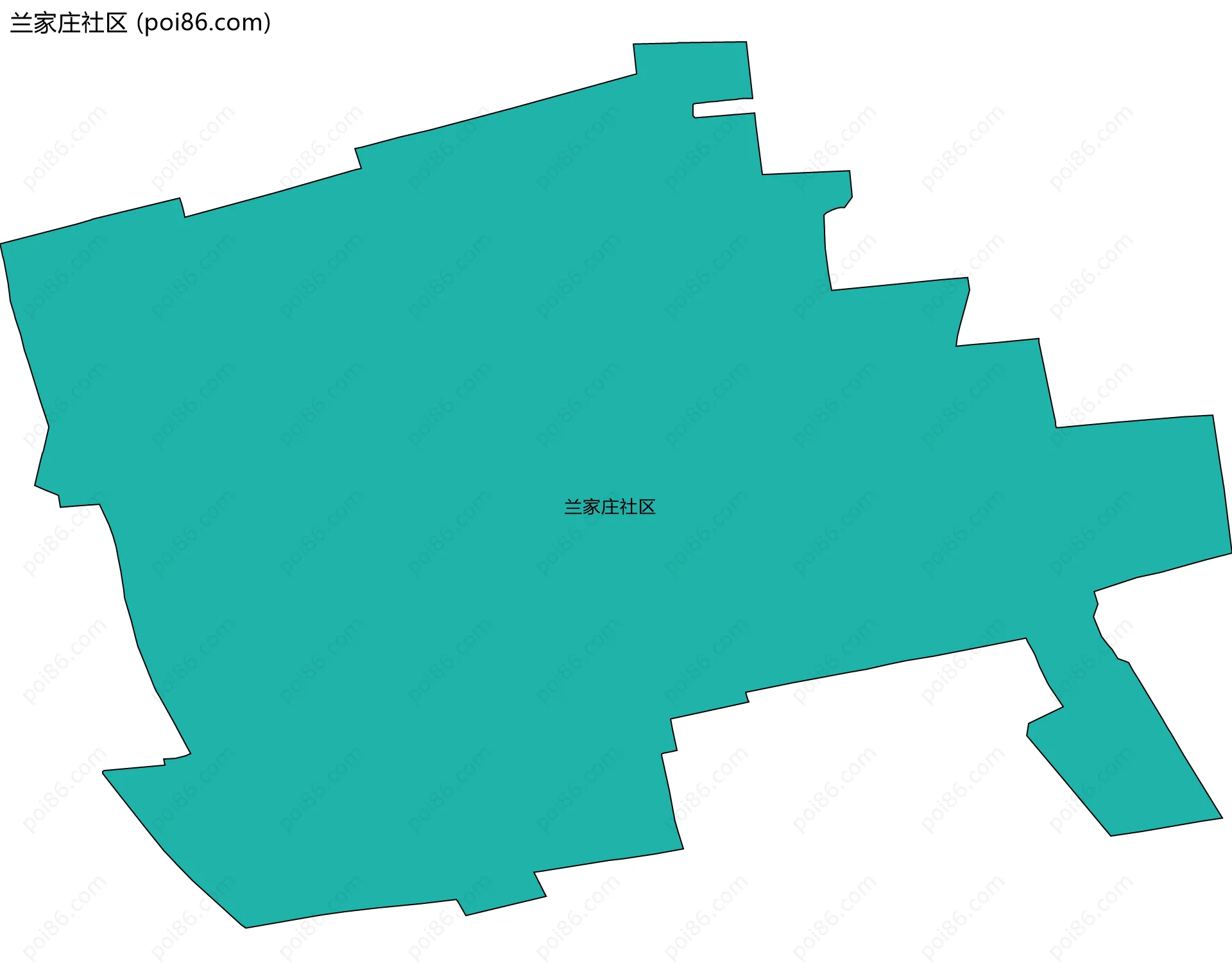 兰家庄社区边界地图