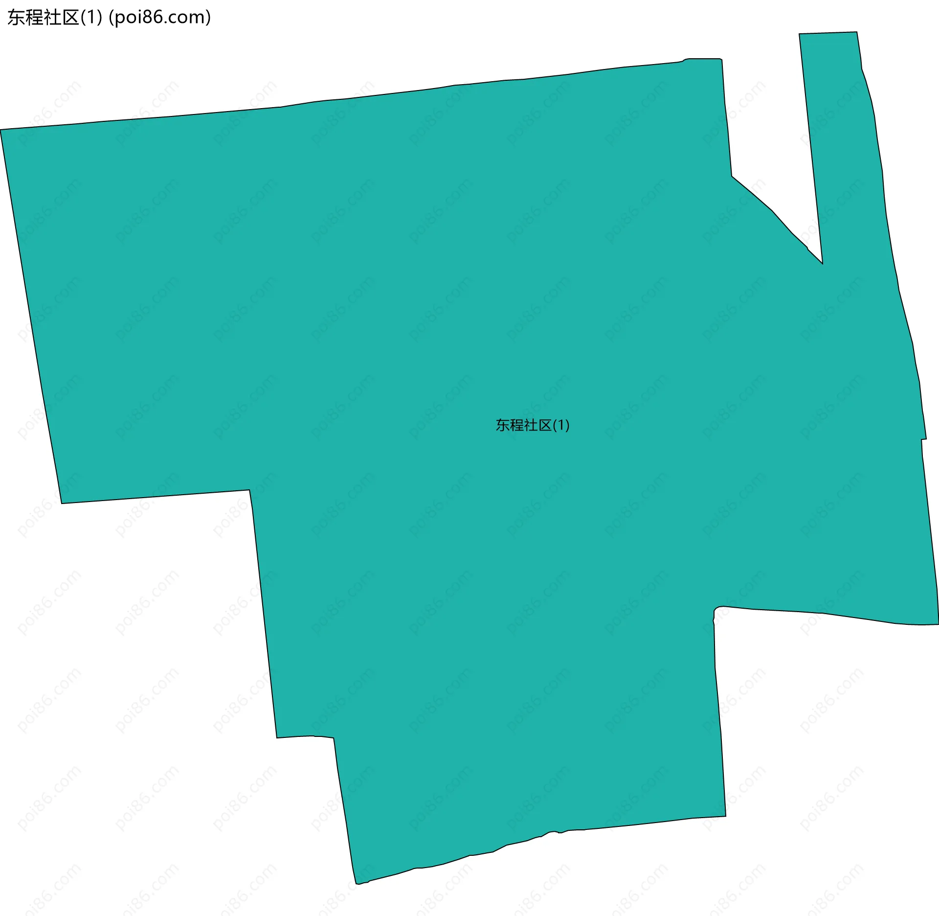 东程社区(1)边界地图
