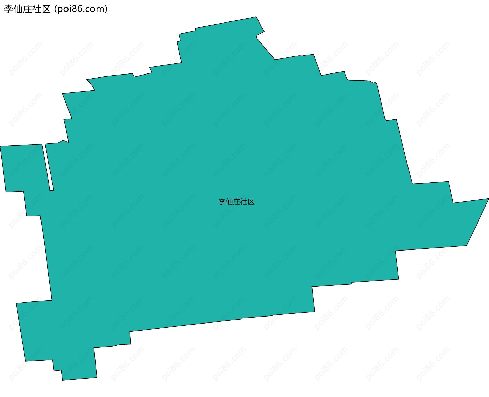 李仙庄社区边界地图