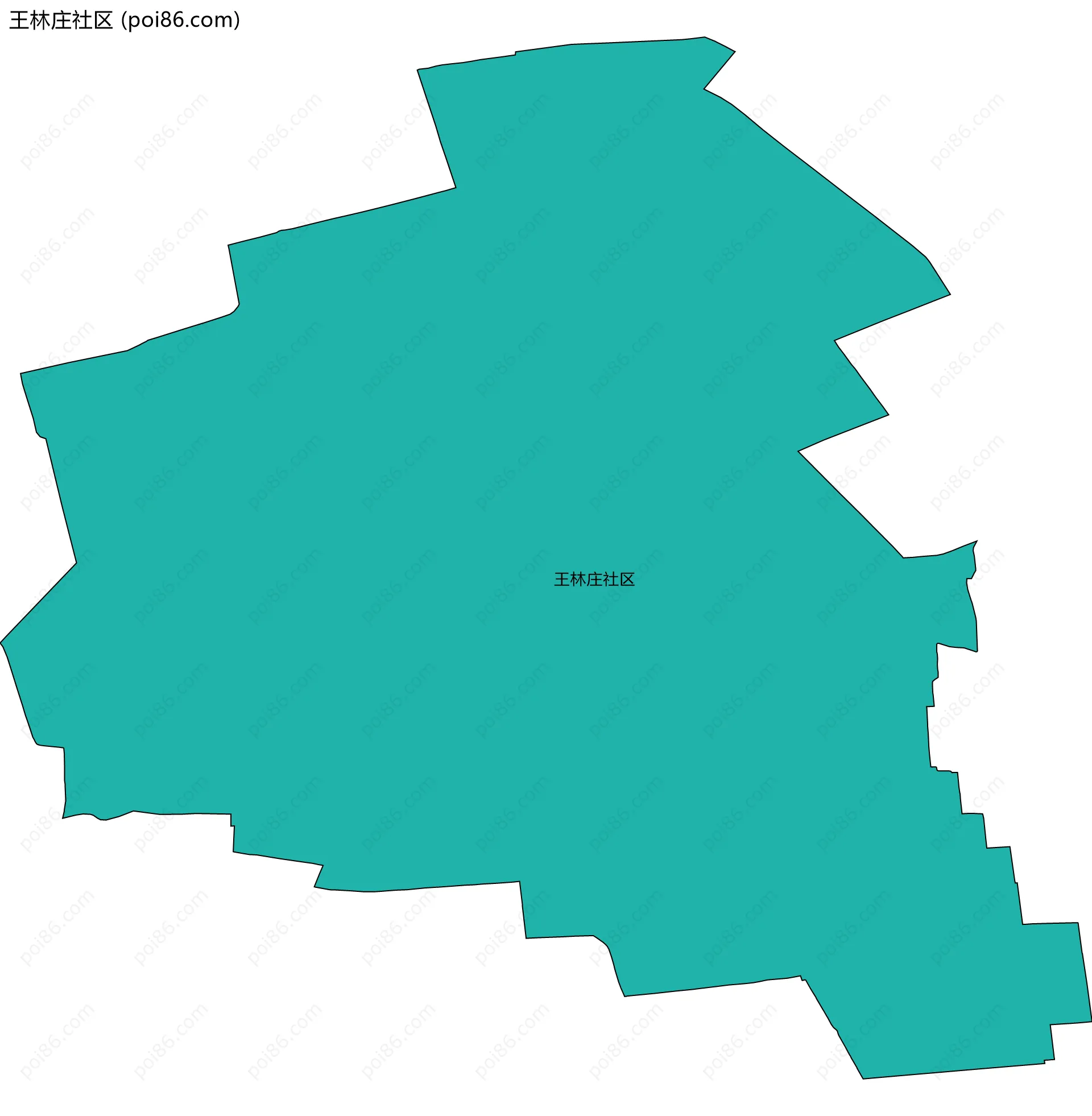 王林庄社区边界地图