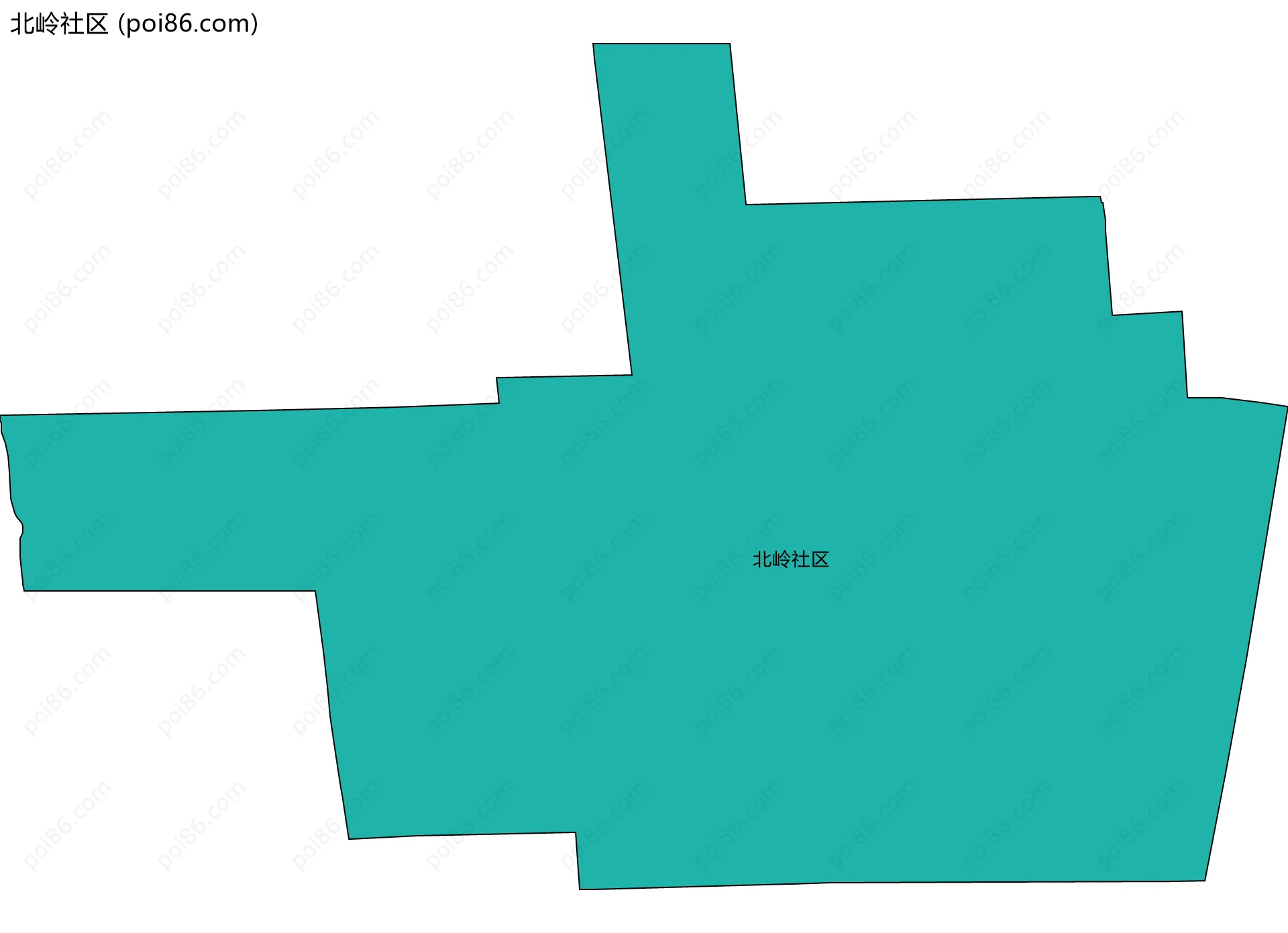 北岭社区边界地图
