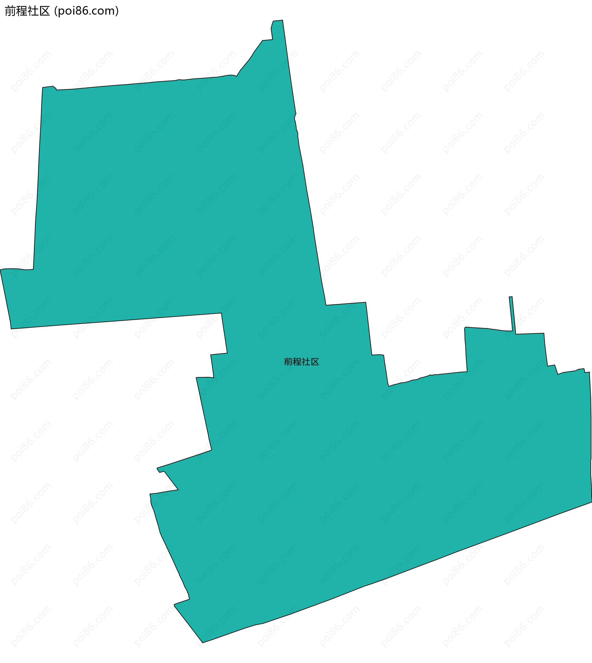 前程社区边界地图