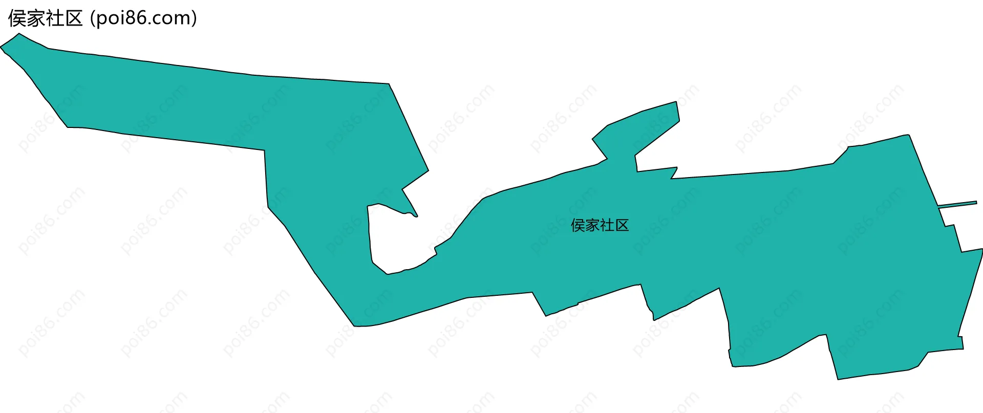 侯家社区边界地图