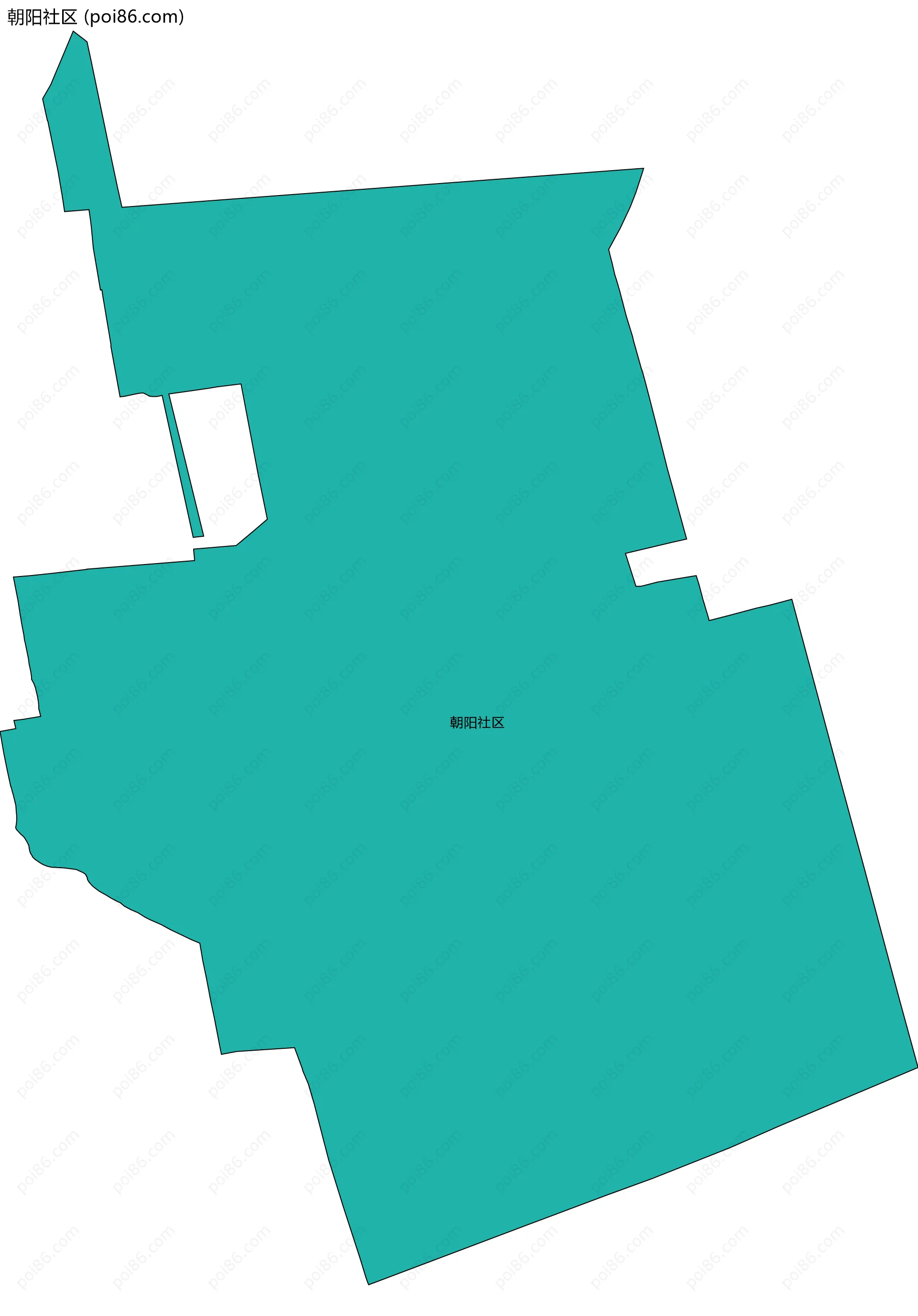 朝阳社区边界地图