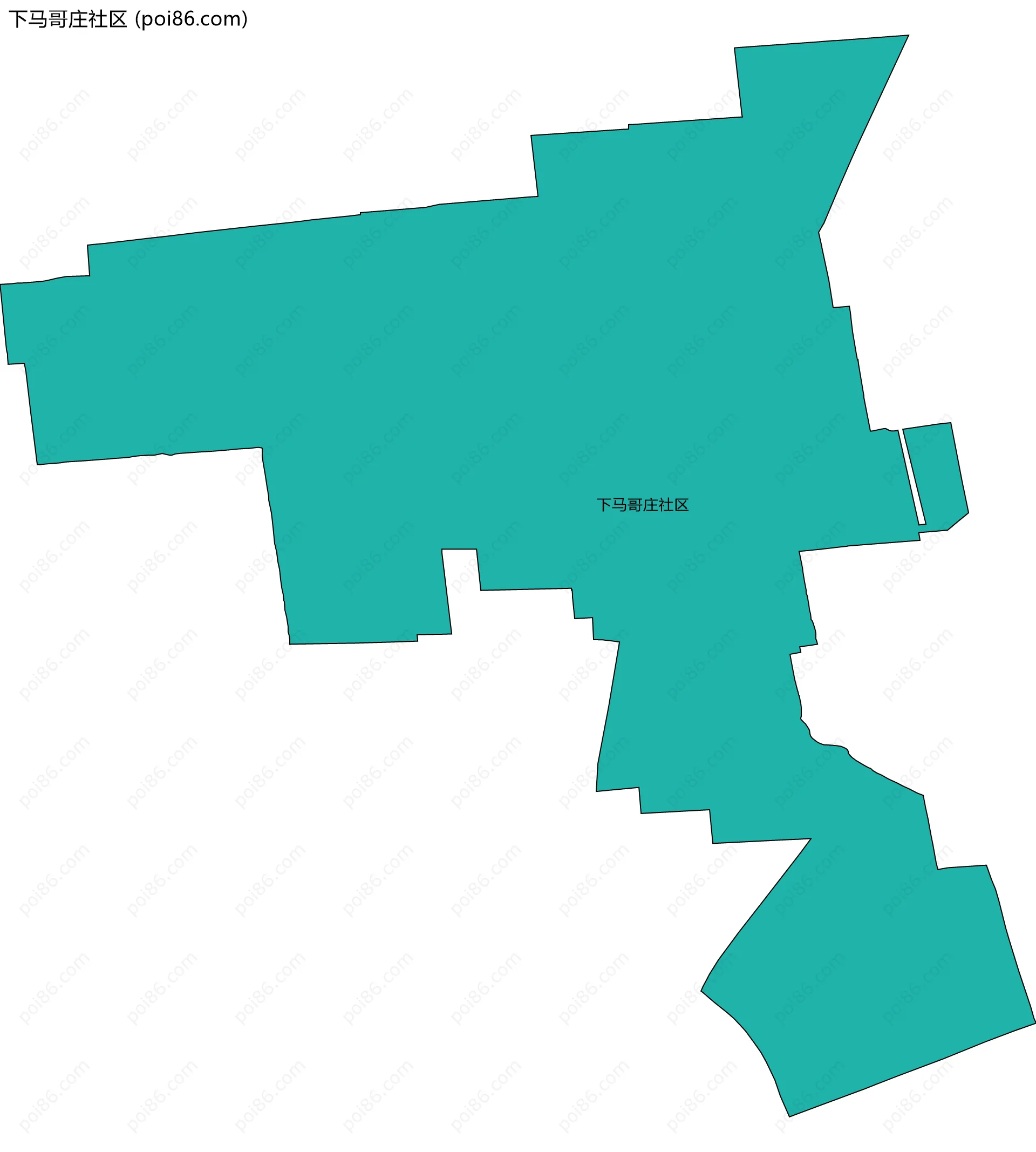 下马哥庄社区边界地图