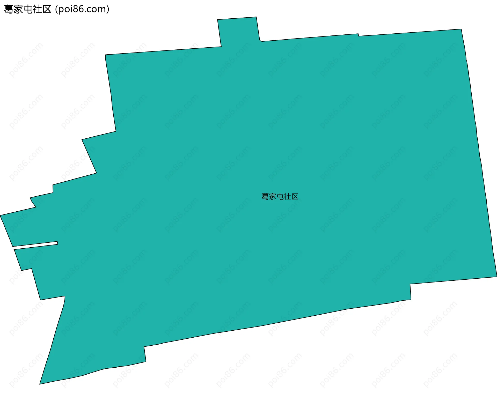 葛家屯社区边界地图
