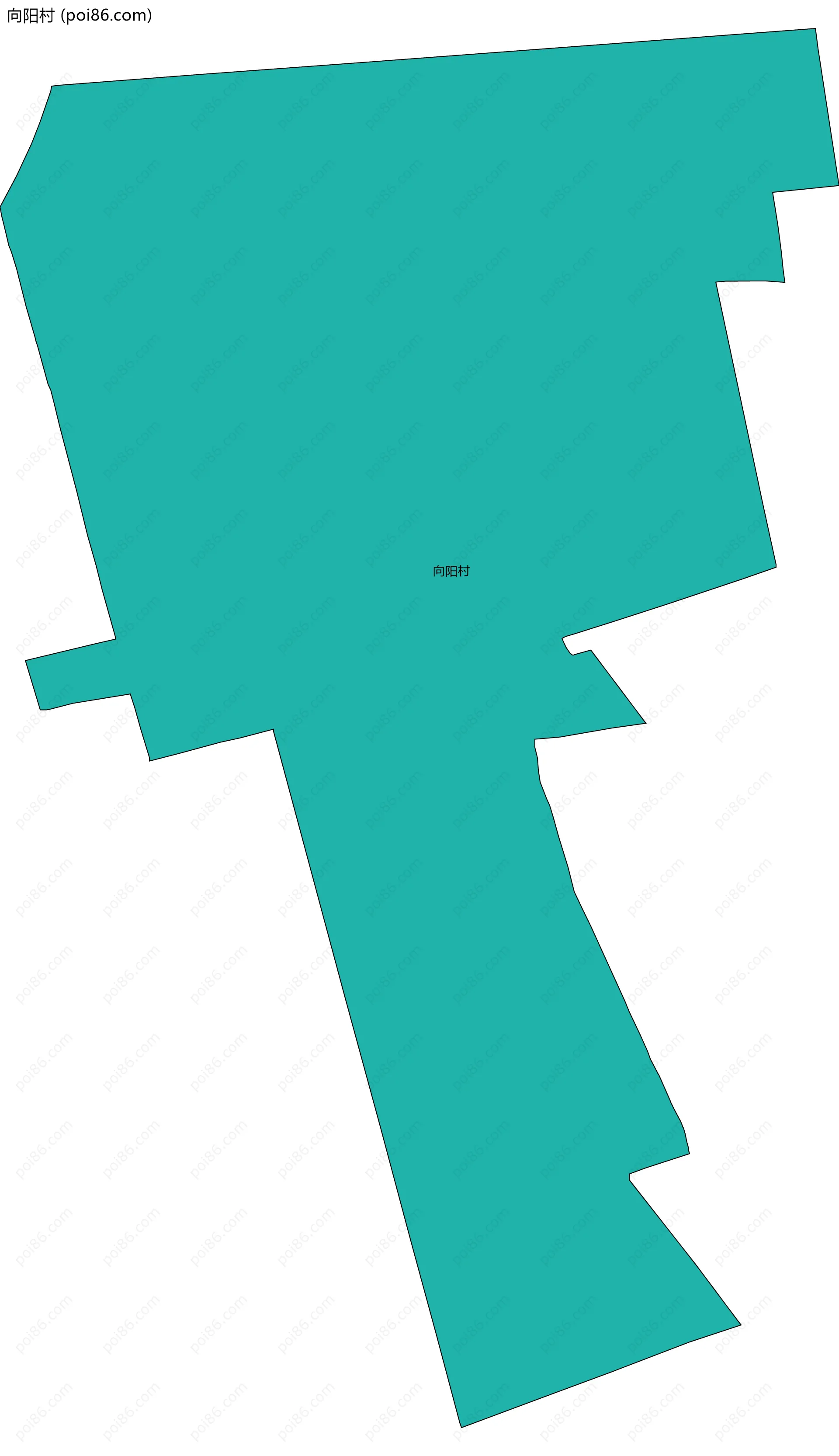 向阳村边界地图