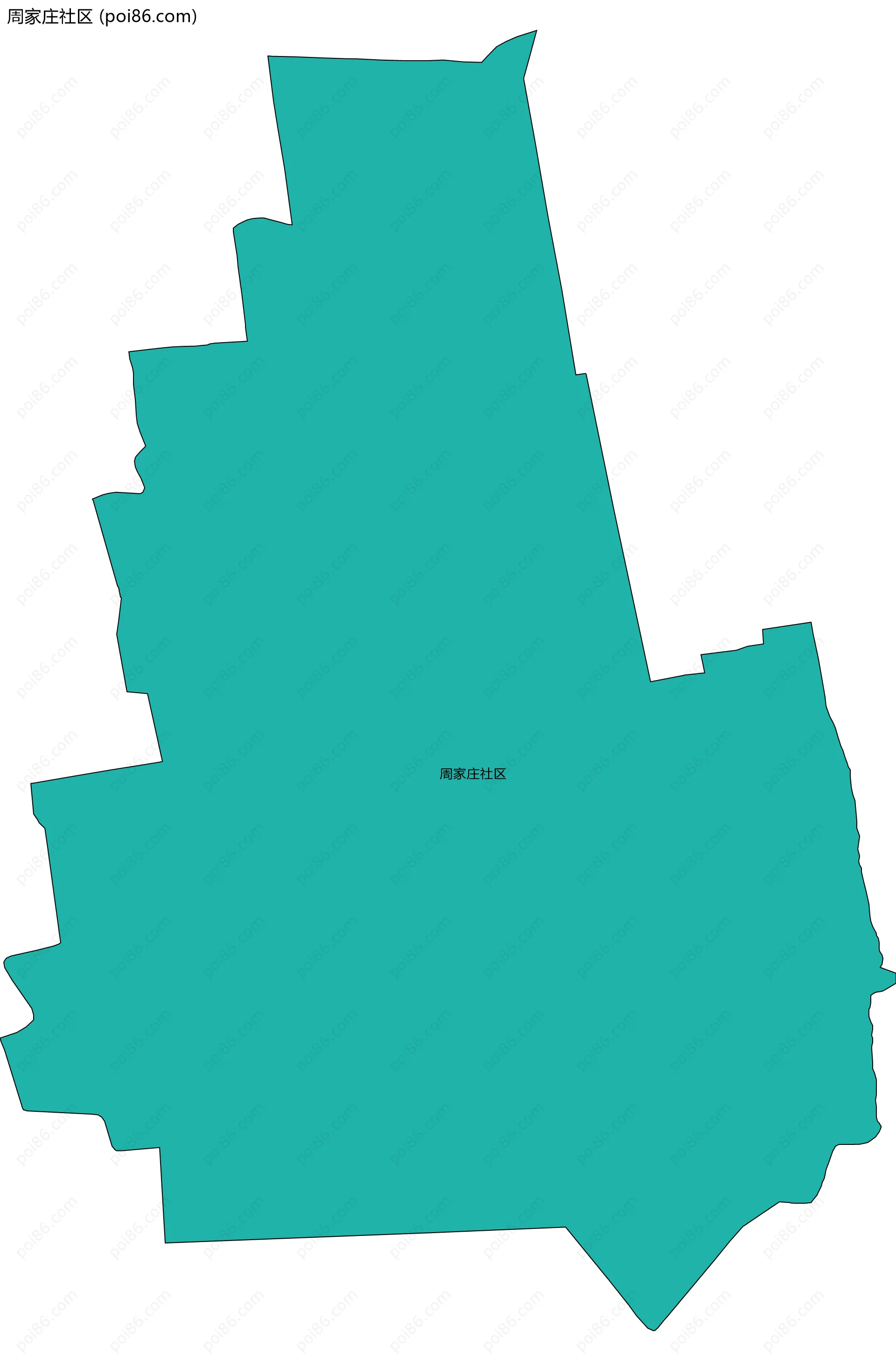 周家庄社区边界地图