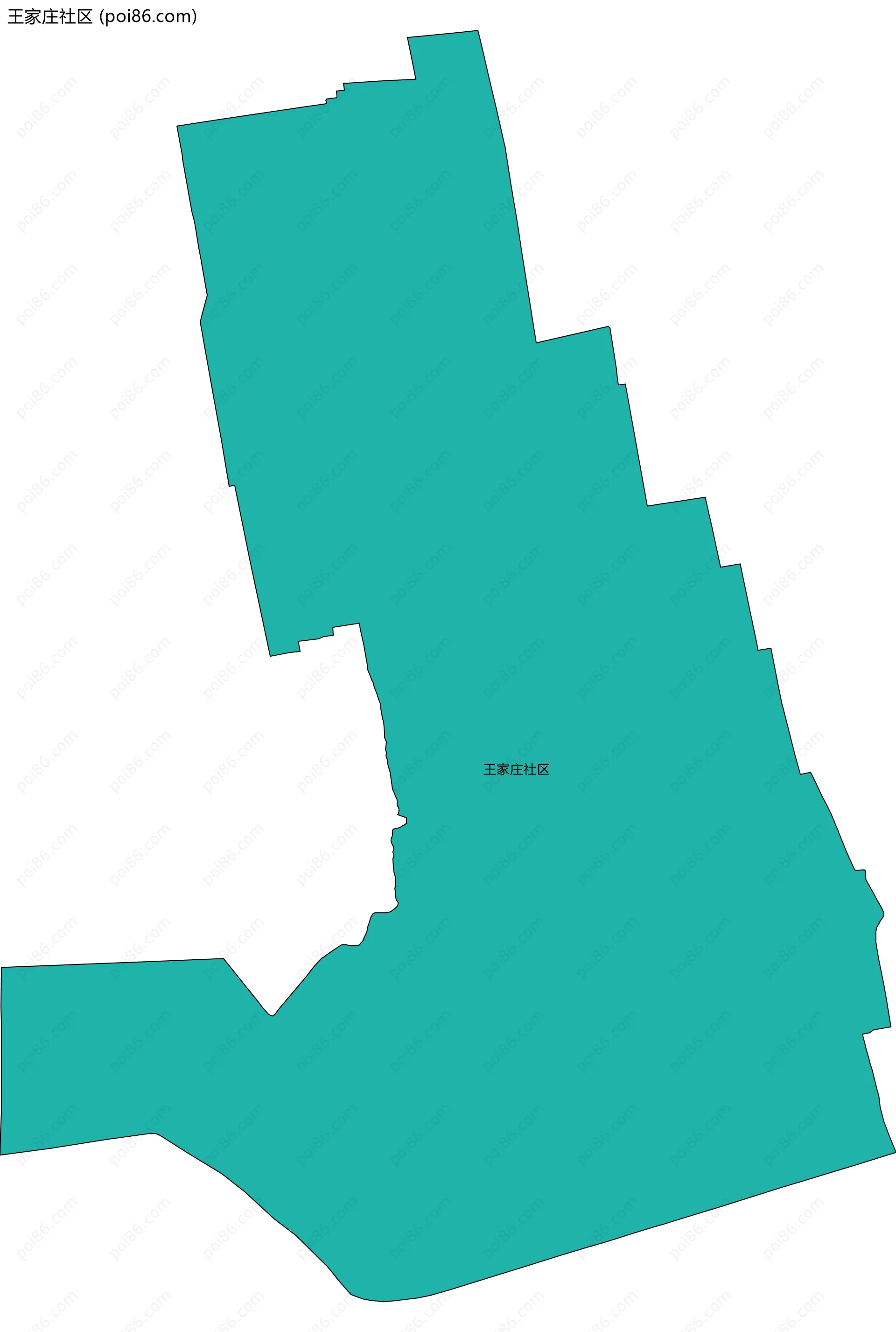 王家庄社区边界地图