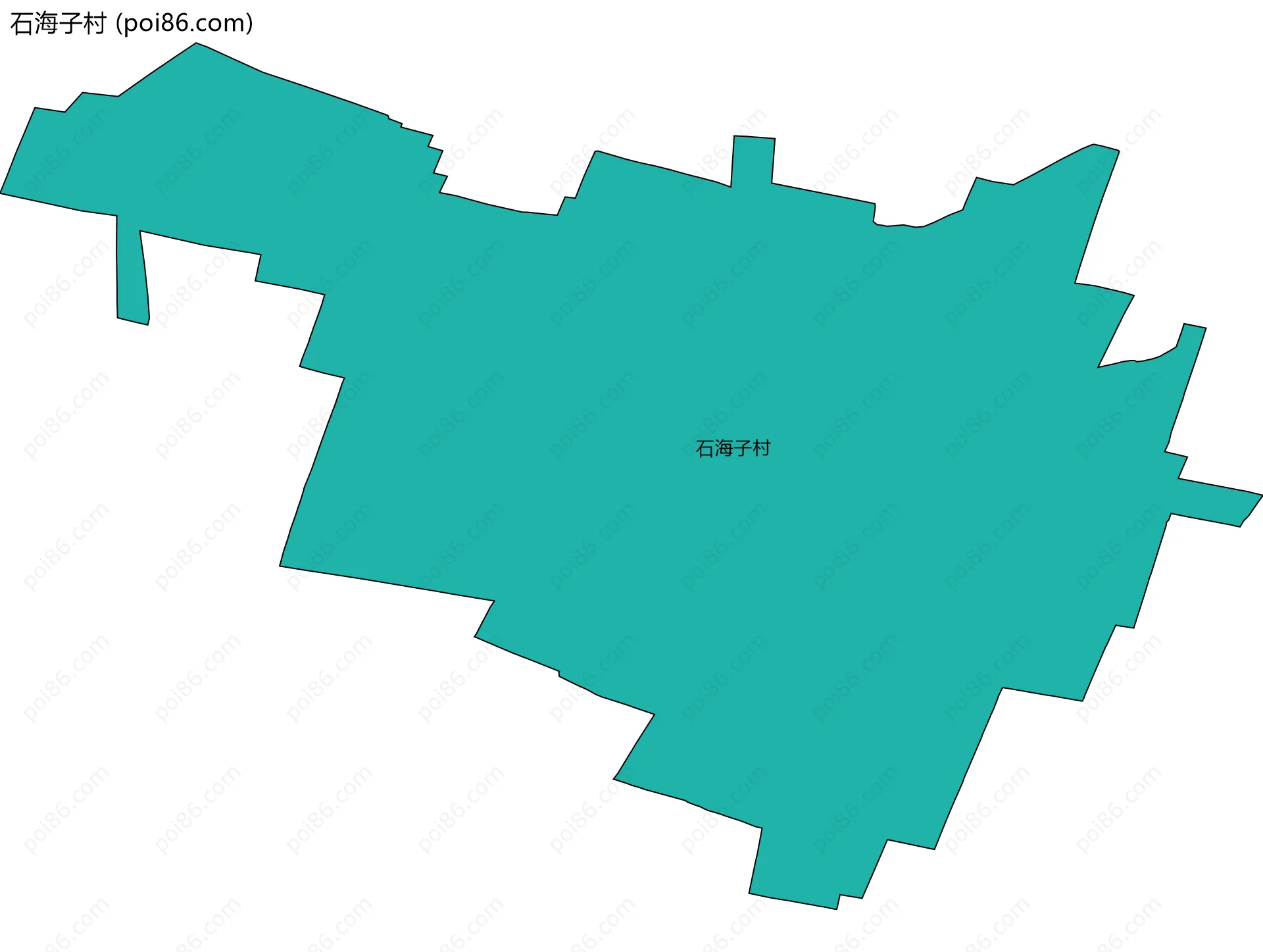 石海子村边界地图