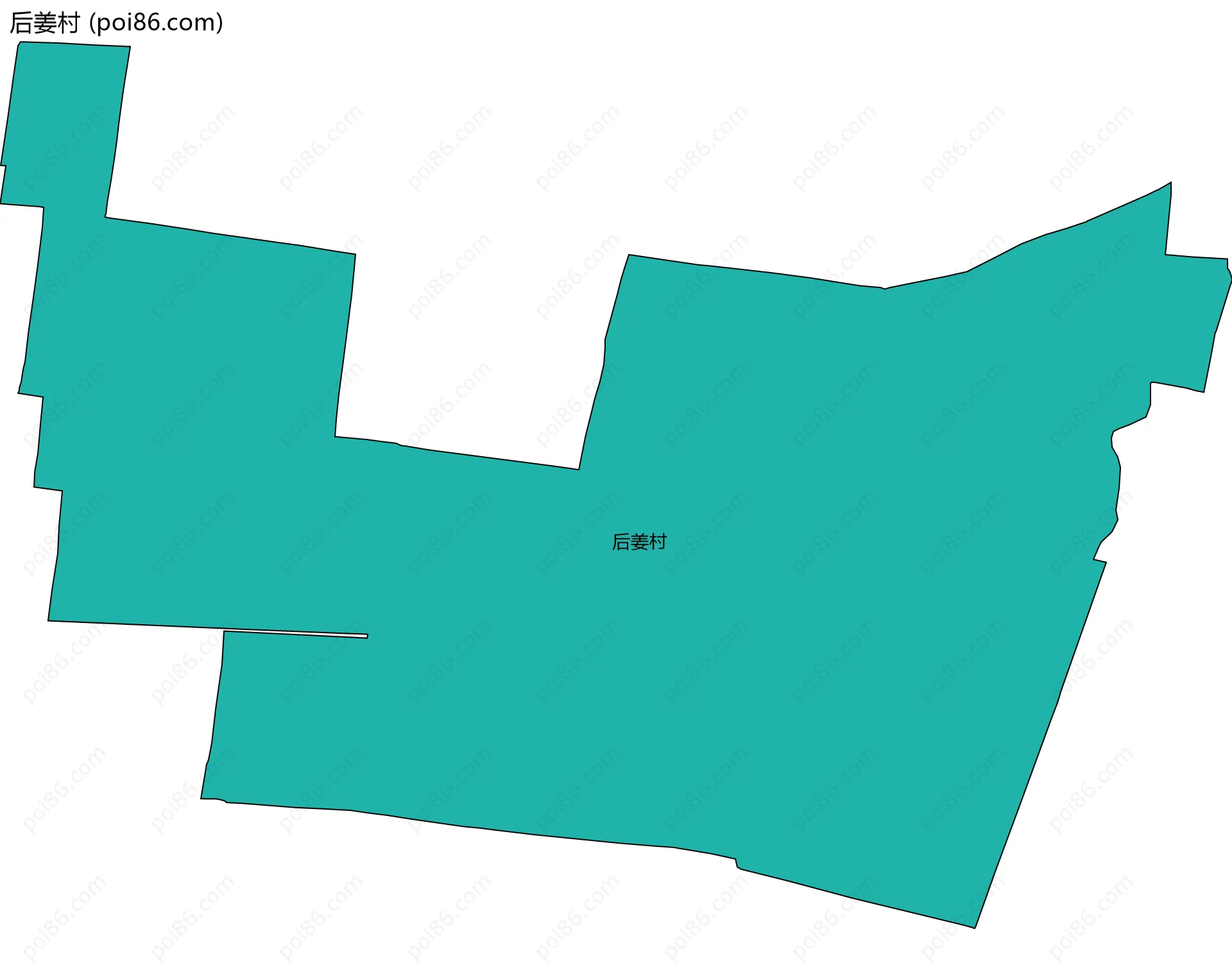 后姜村边界地图