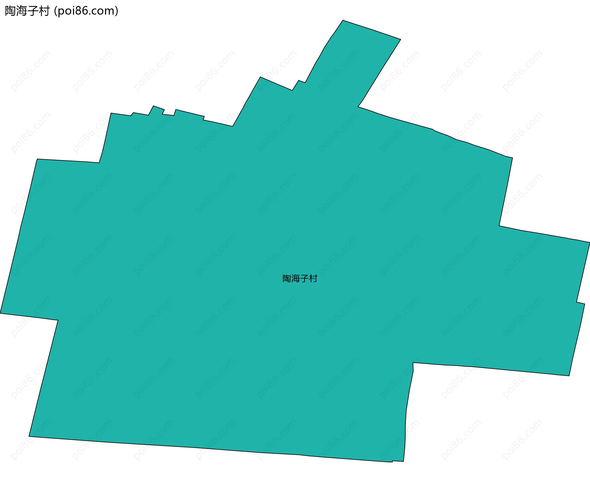 陶海子村边界地图
