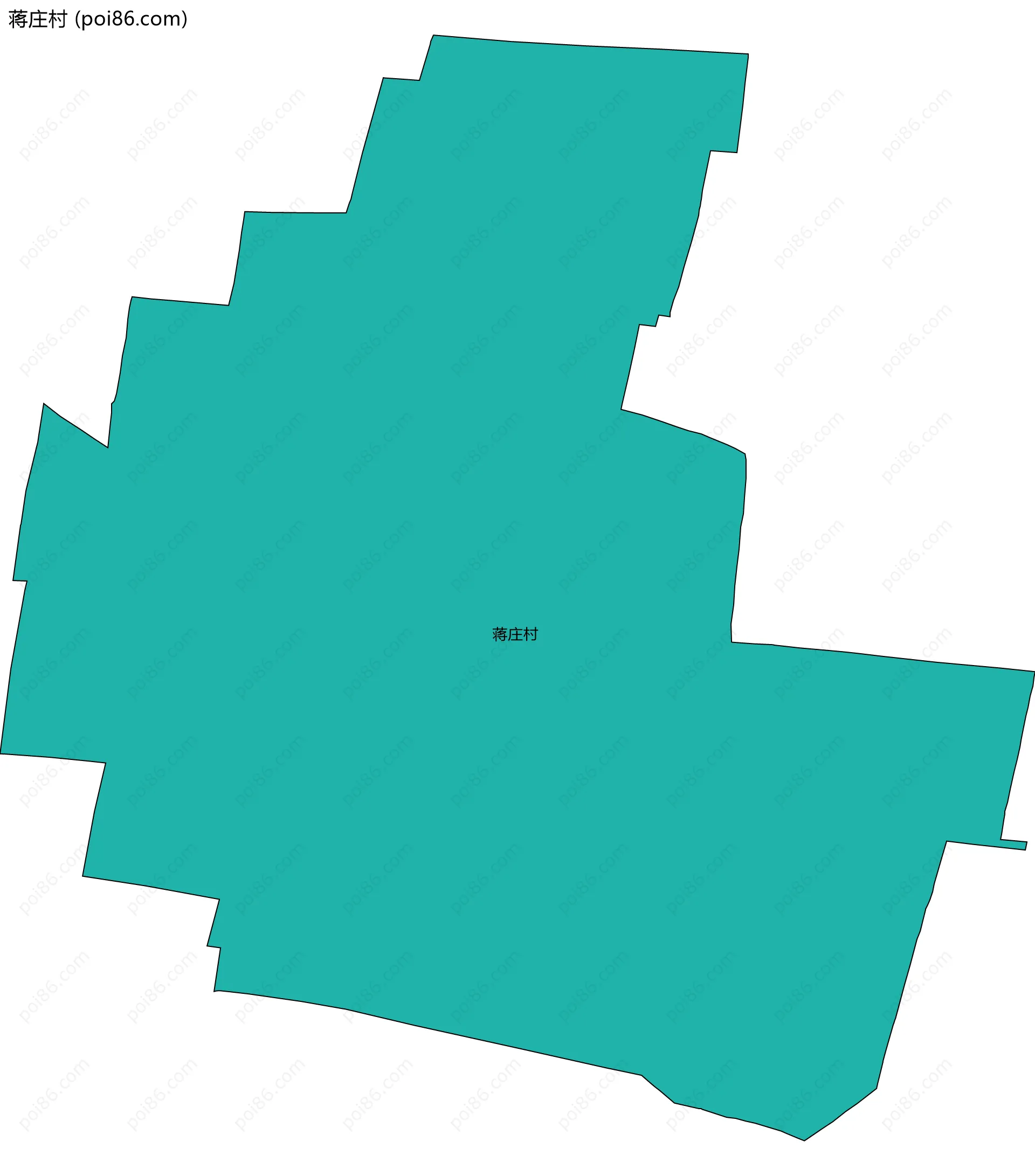 蒋庄村边界地图