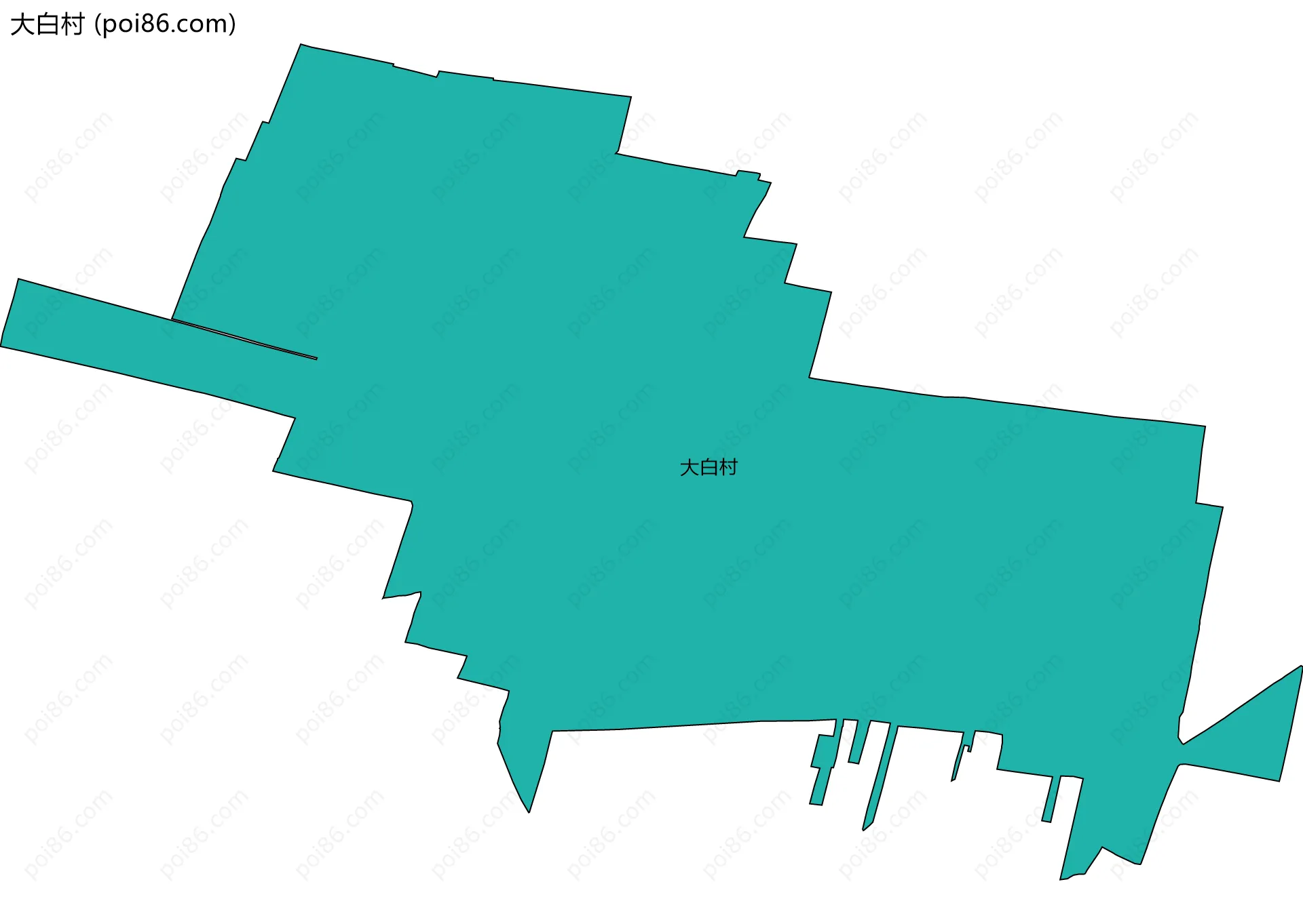 大白村边界地图