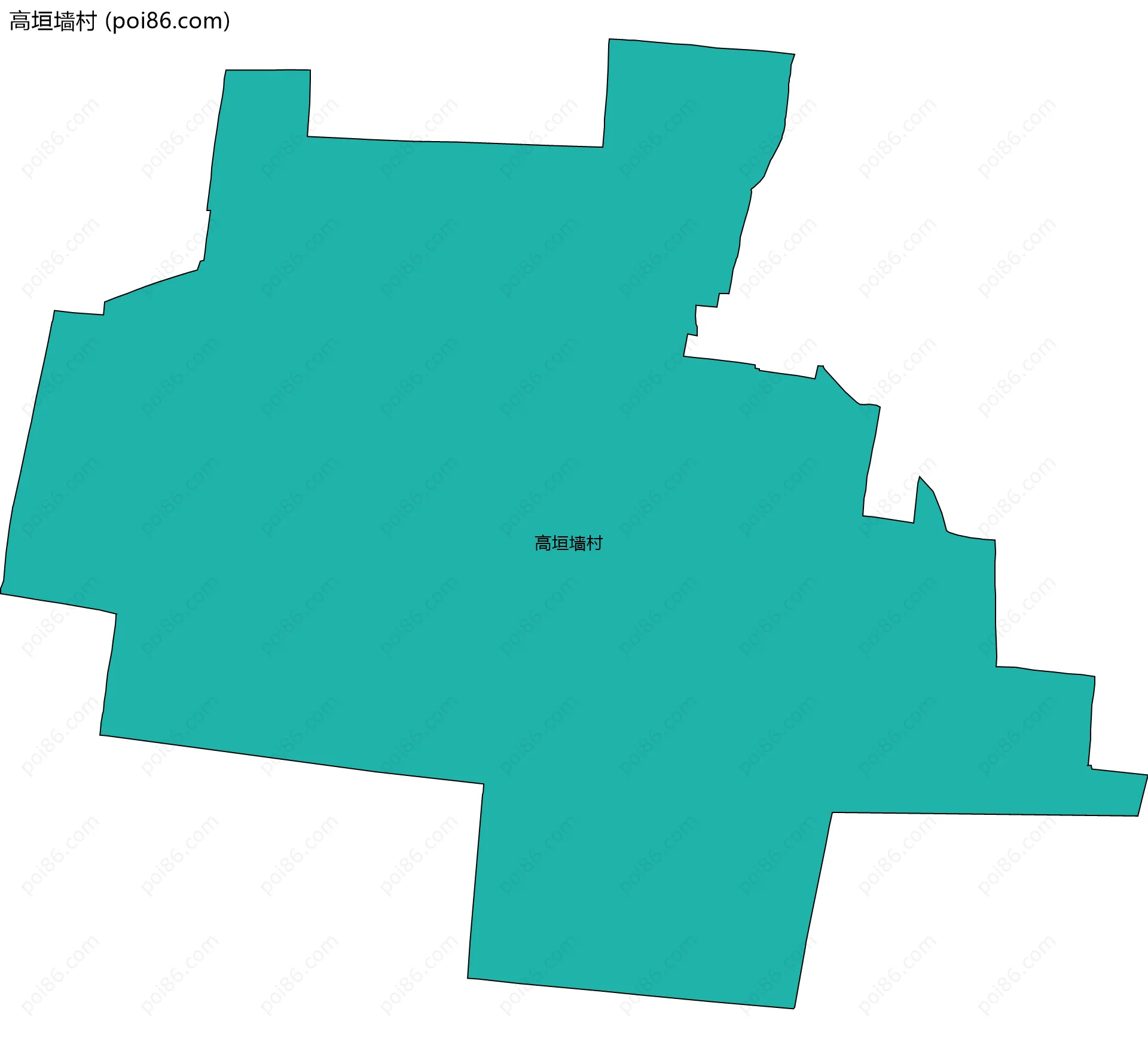 高垣墙村边界地图
