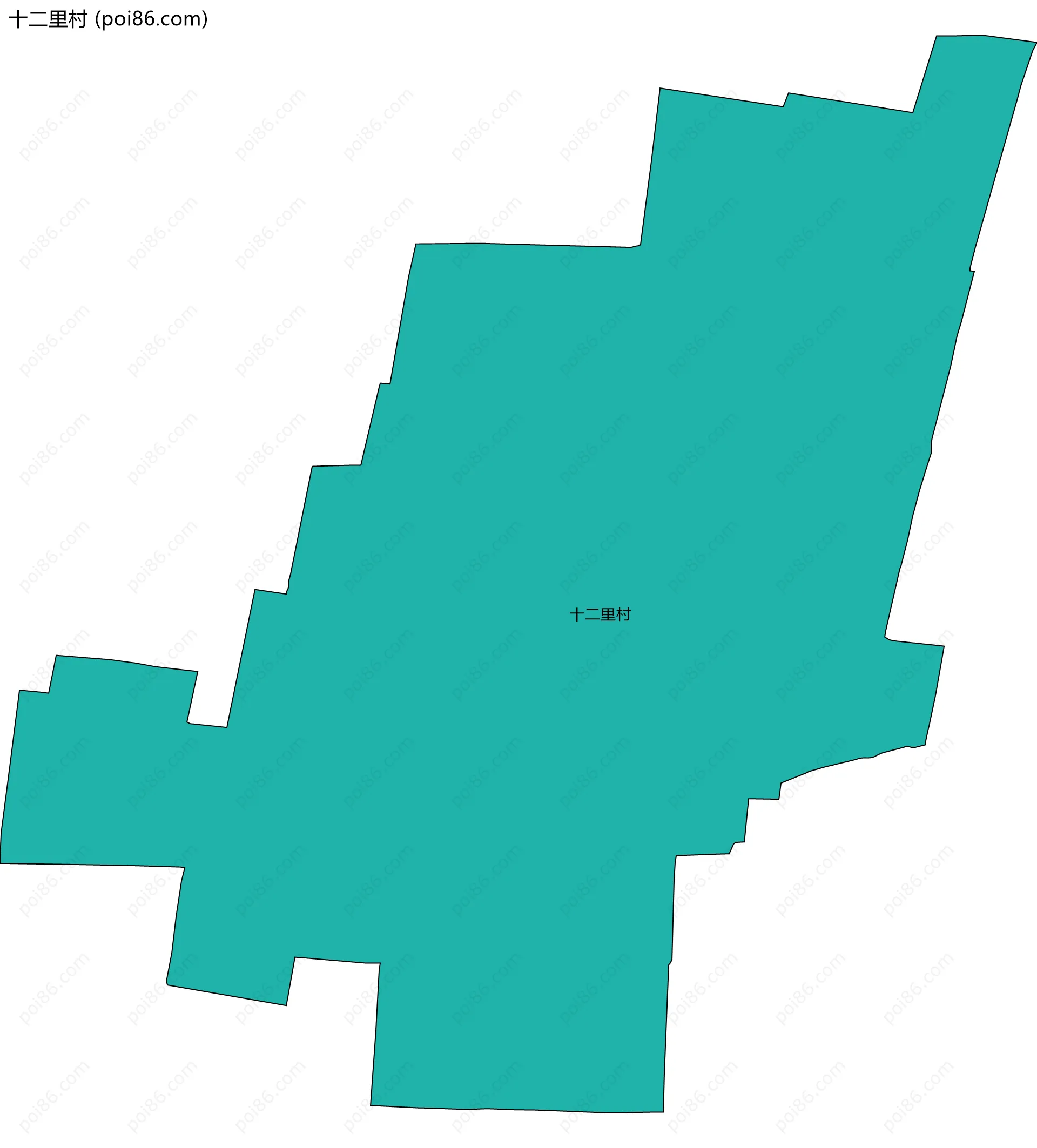 十二里村边界地图