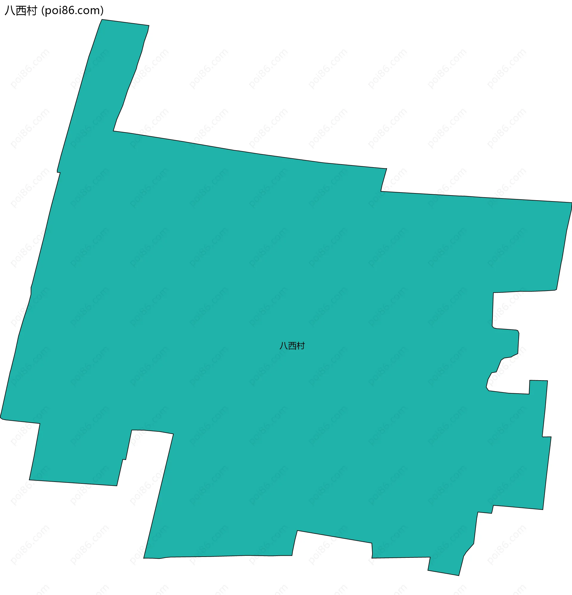 八西村边界地图