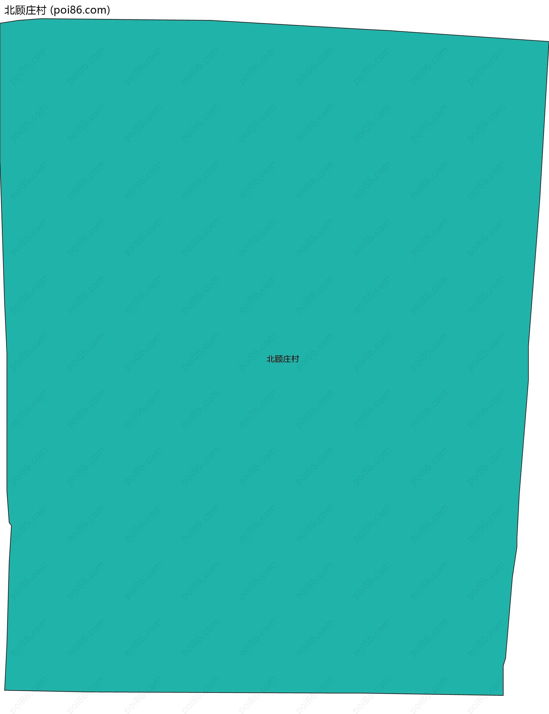 北顾庄村边界地图