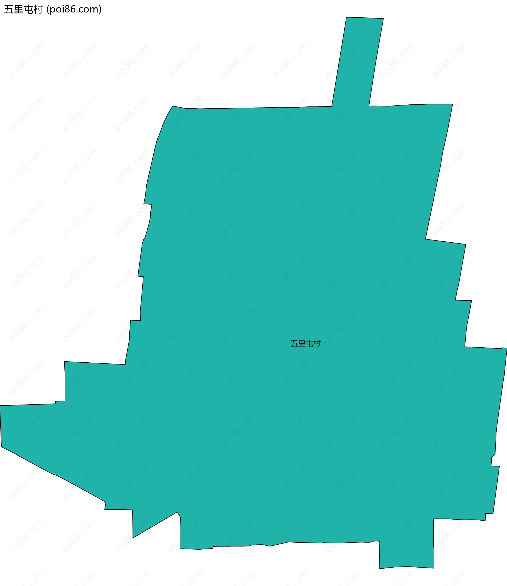 五里屯村边界地图