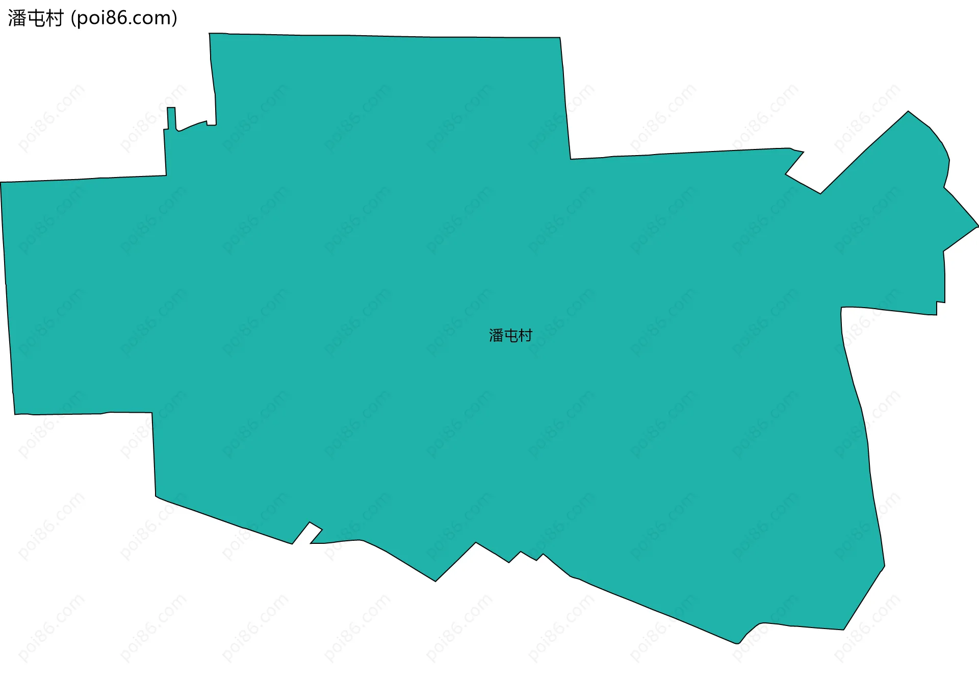 潘屯村边界地图