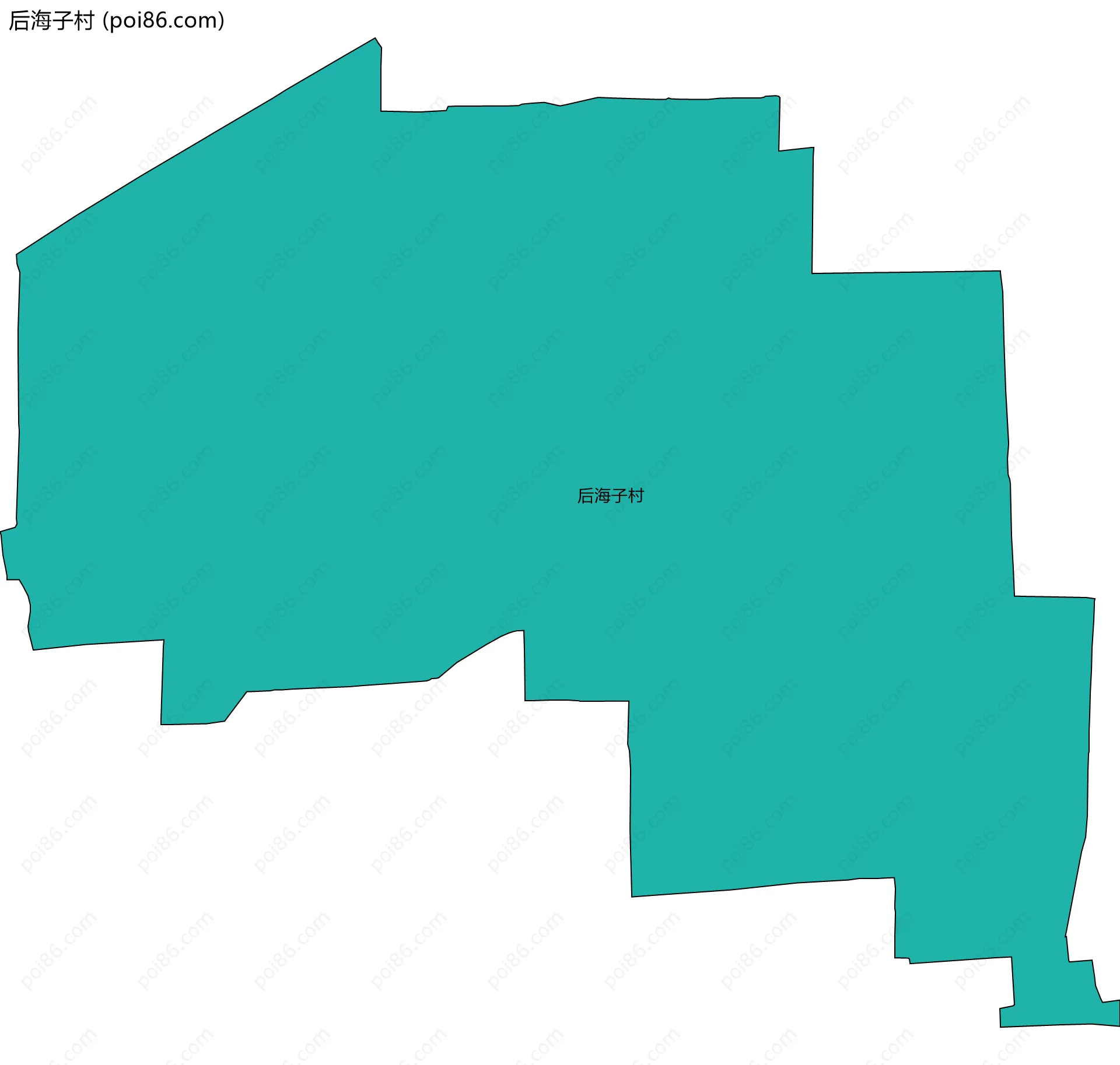 后海子村边界地图