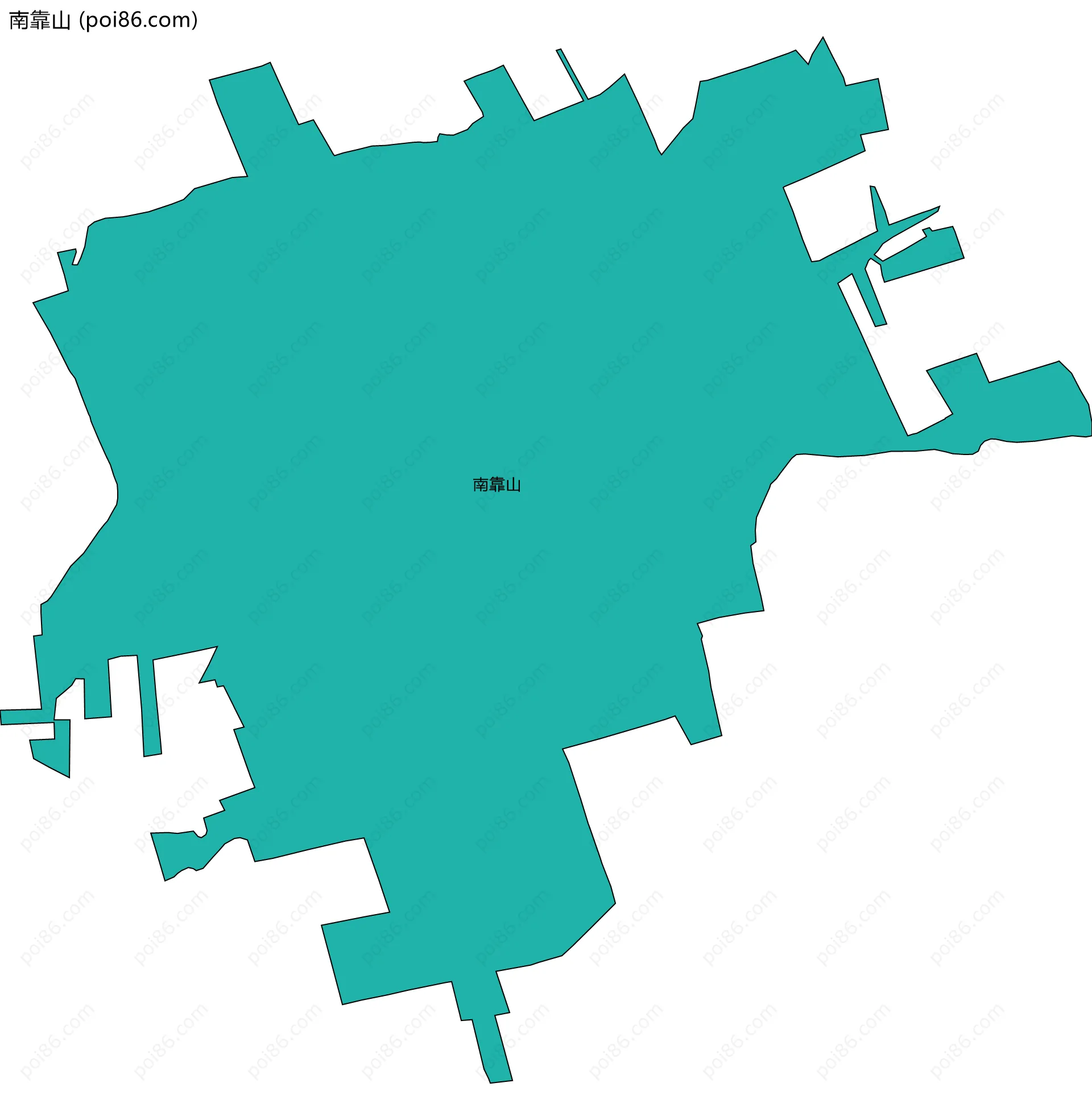 南靠山边界地图