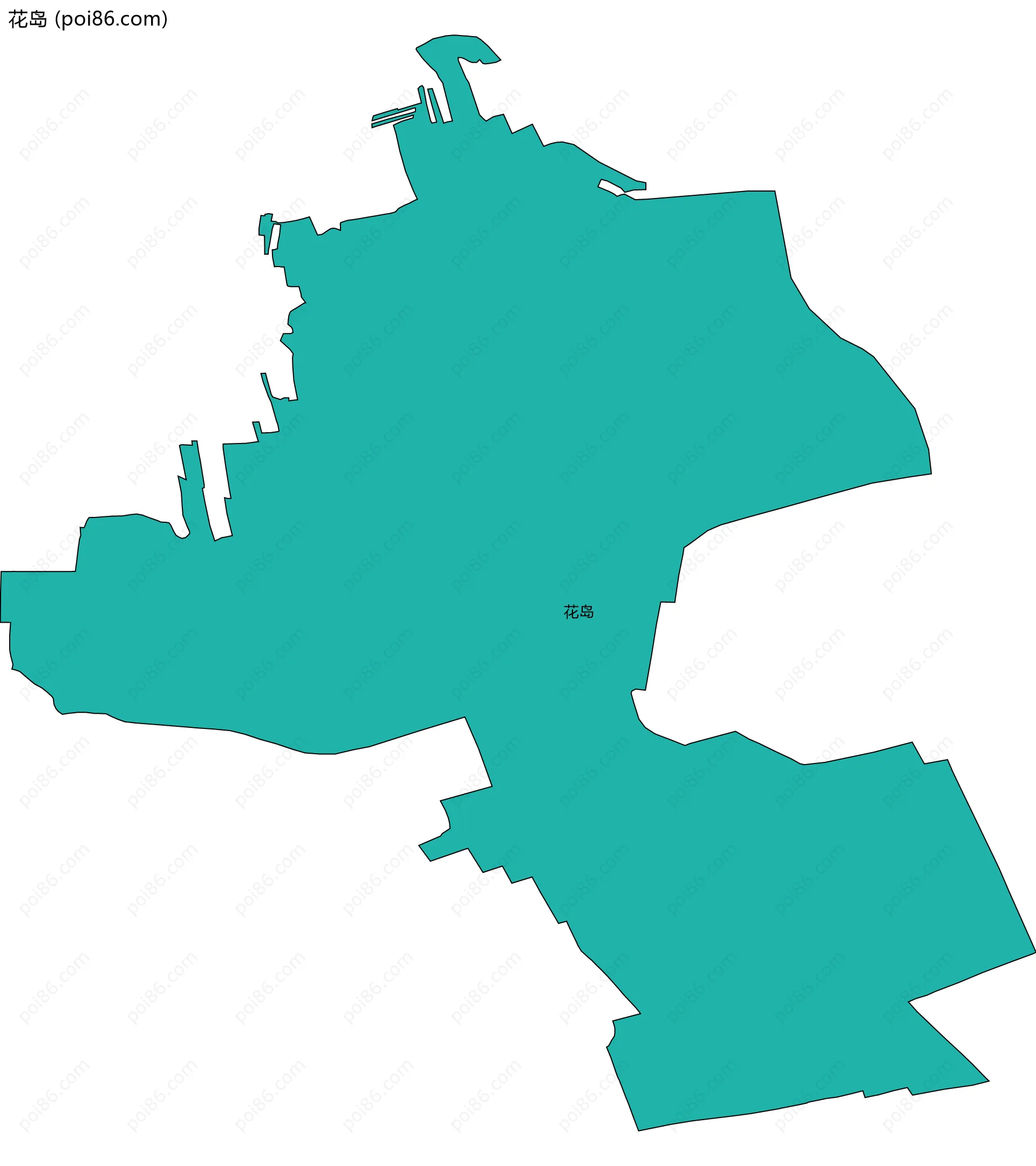 花岛边界地图
