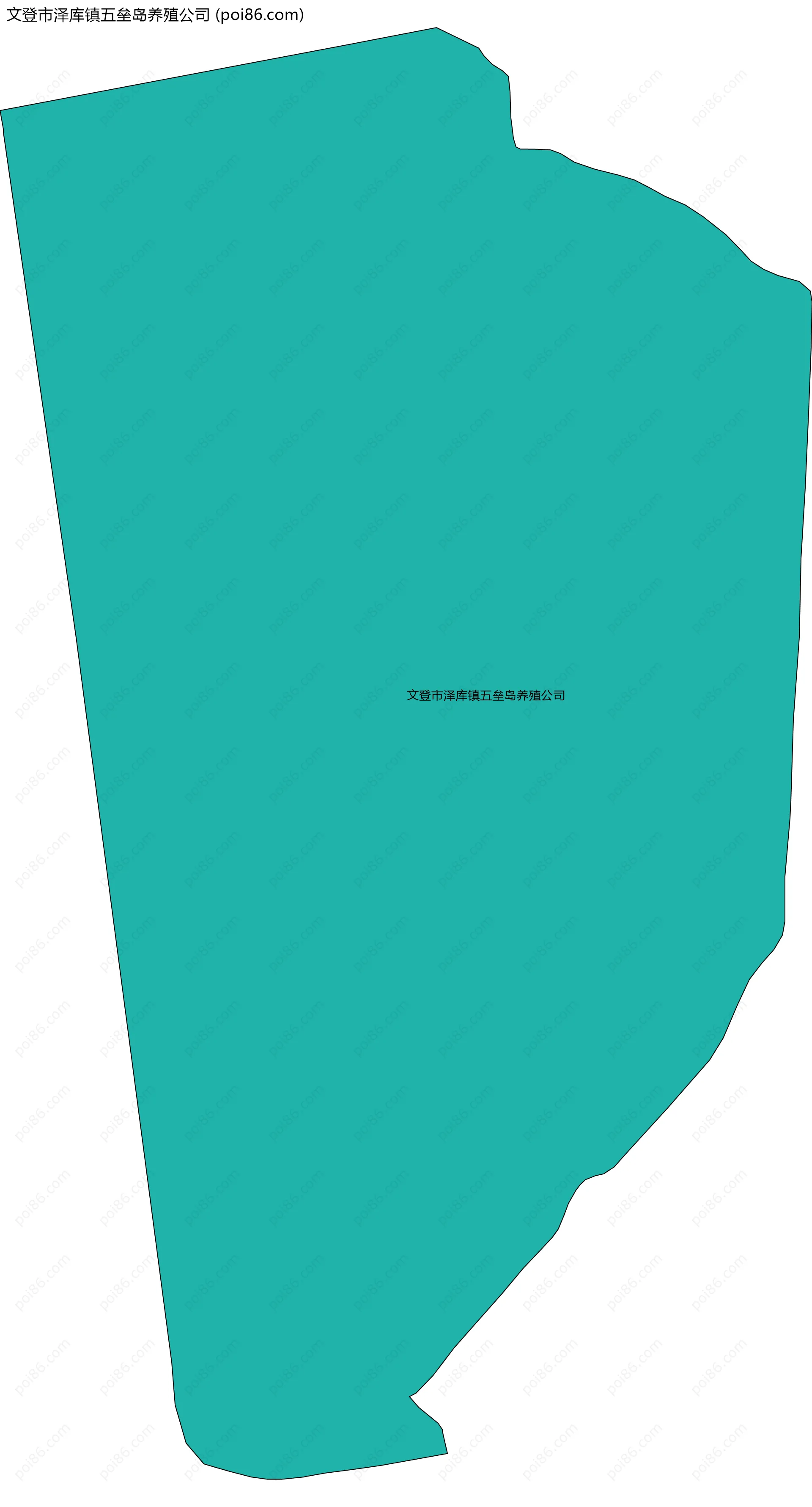 文登市泽库镇五垒岛养殖公司边界地图