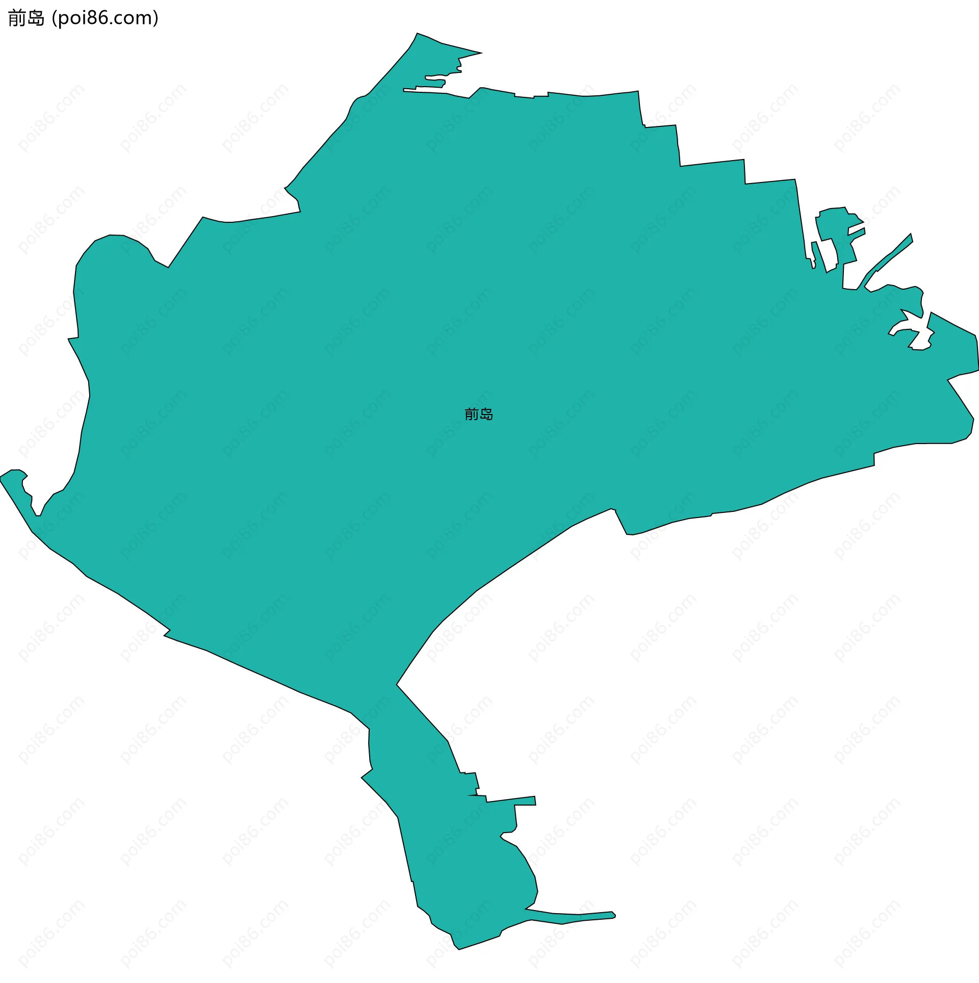 前岛边界地图