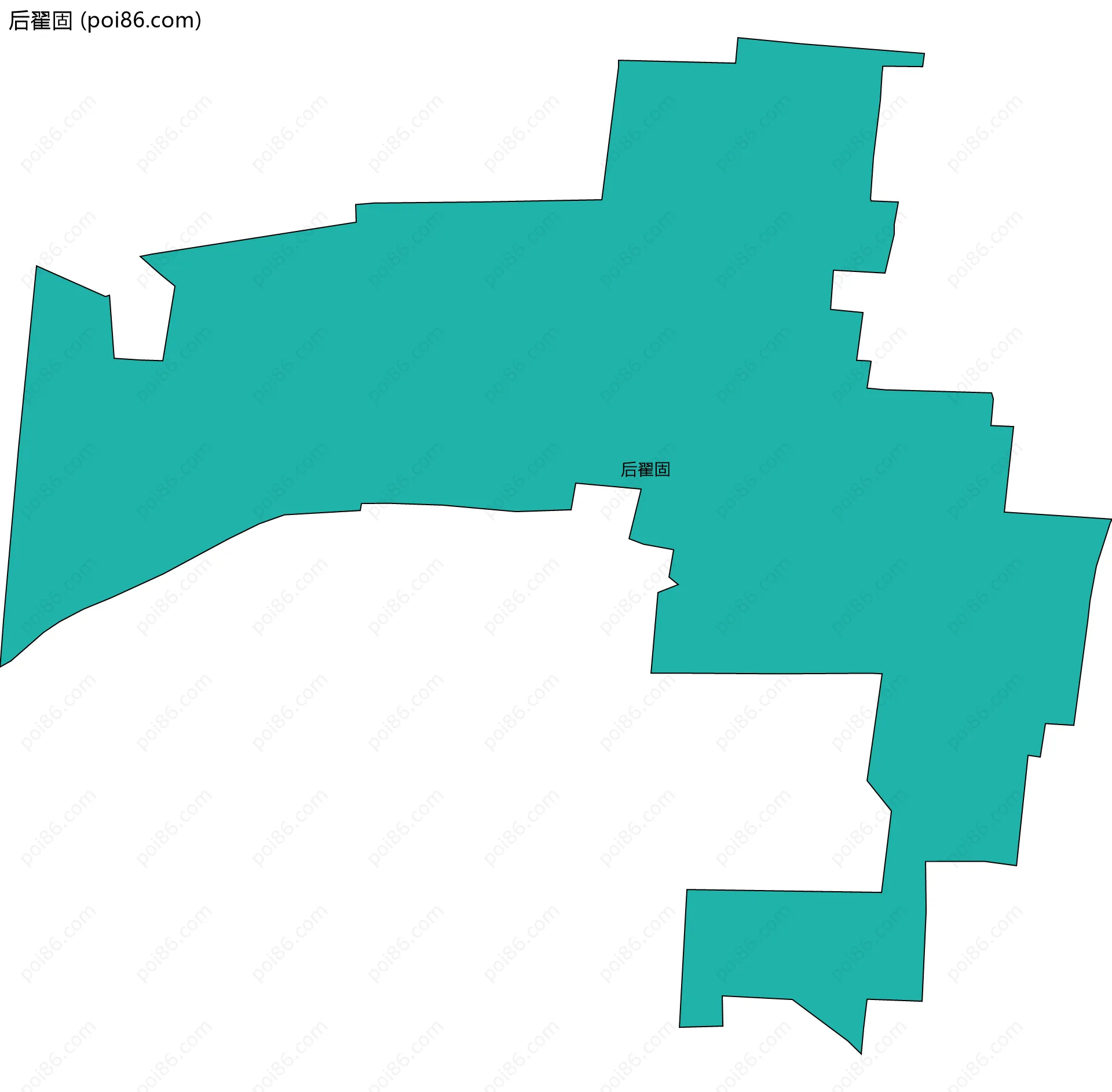 后翟固边界地图