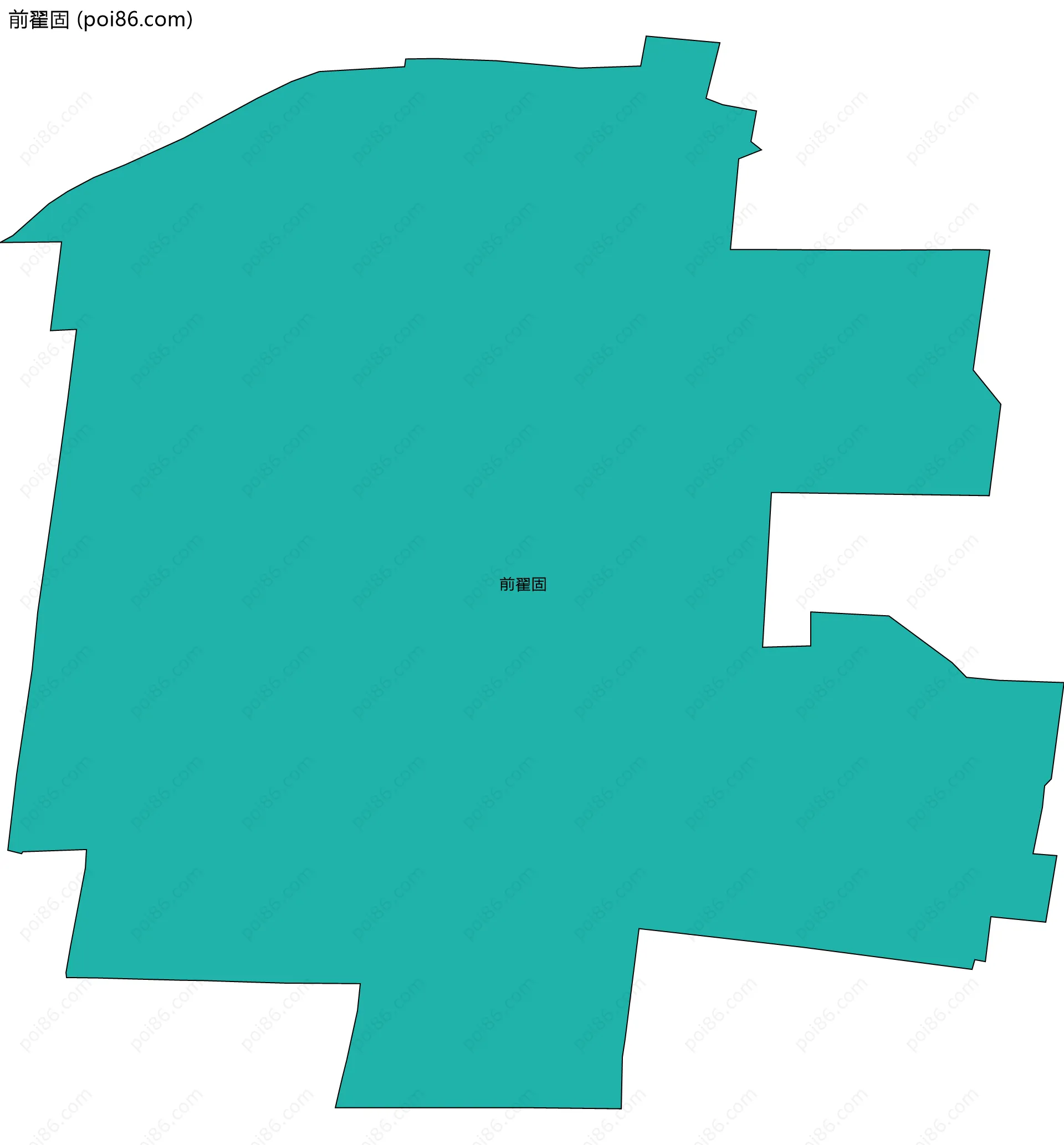 前翟固边界地图