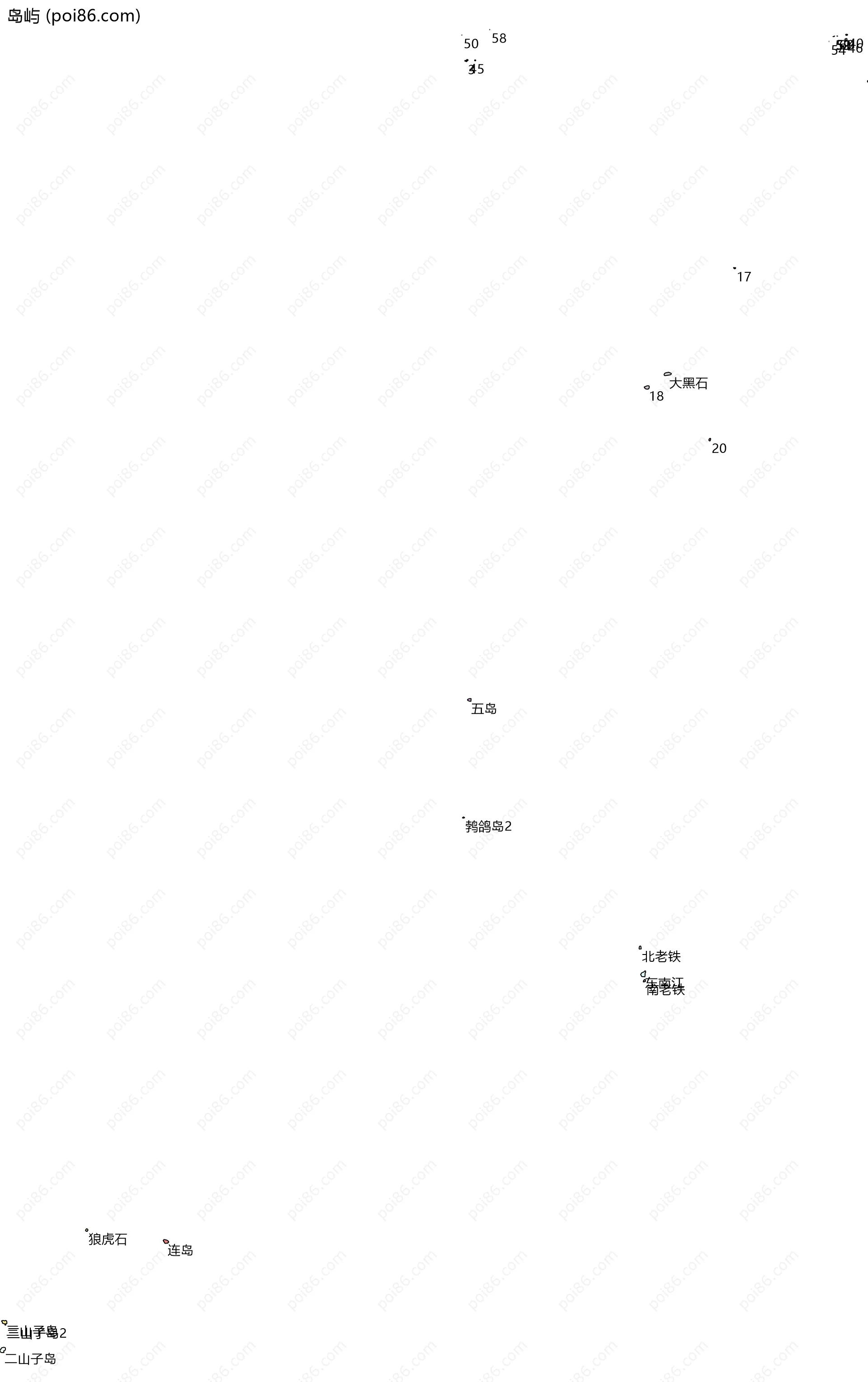 岛屿边界地图(五级行政区划)