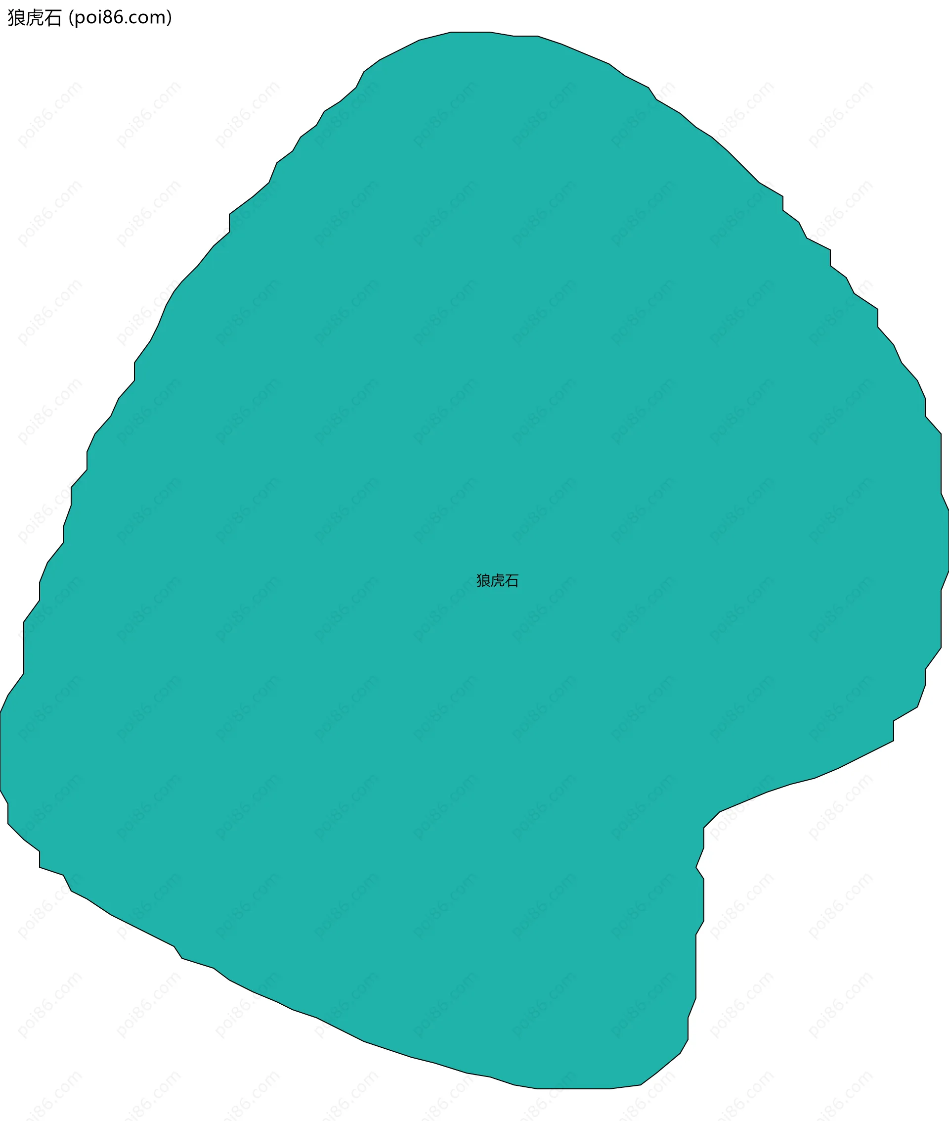 狼虎石边界地图