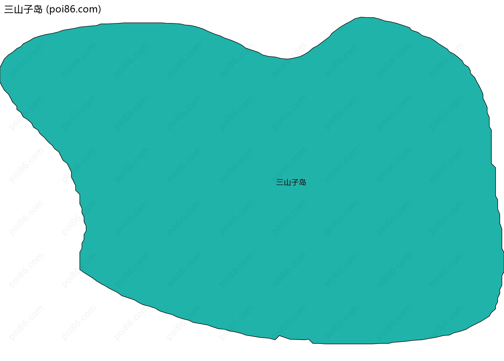 三山子岛边界地图