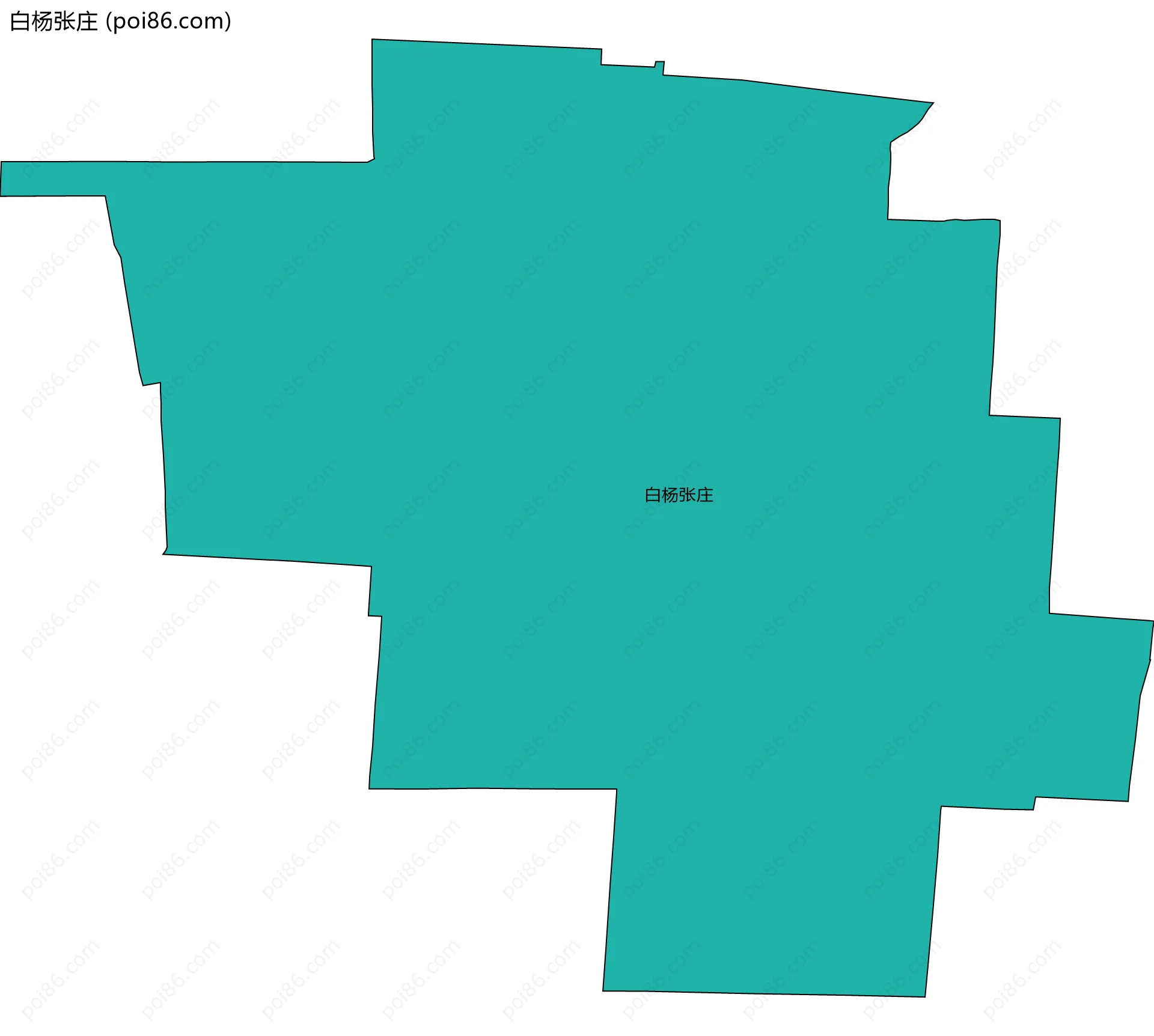 白杨张庄边界地图