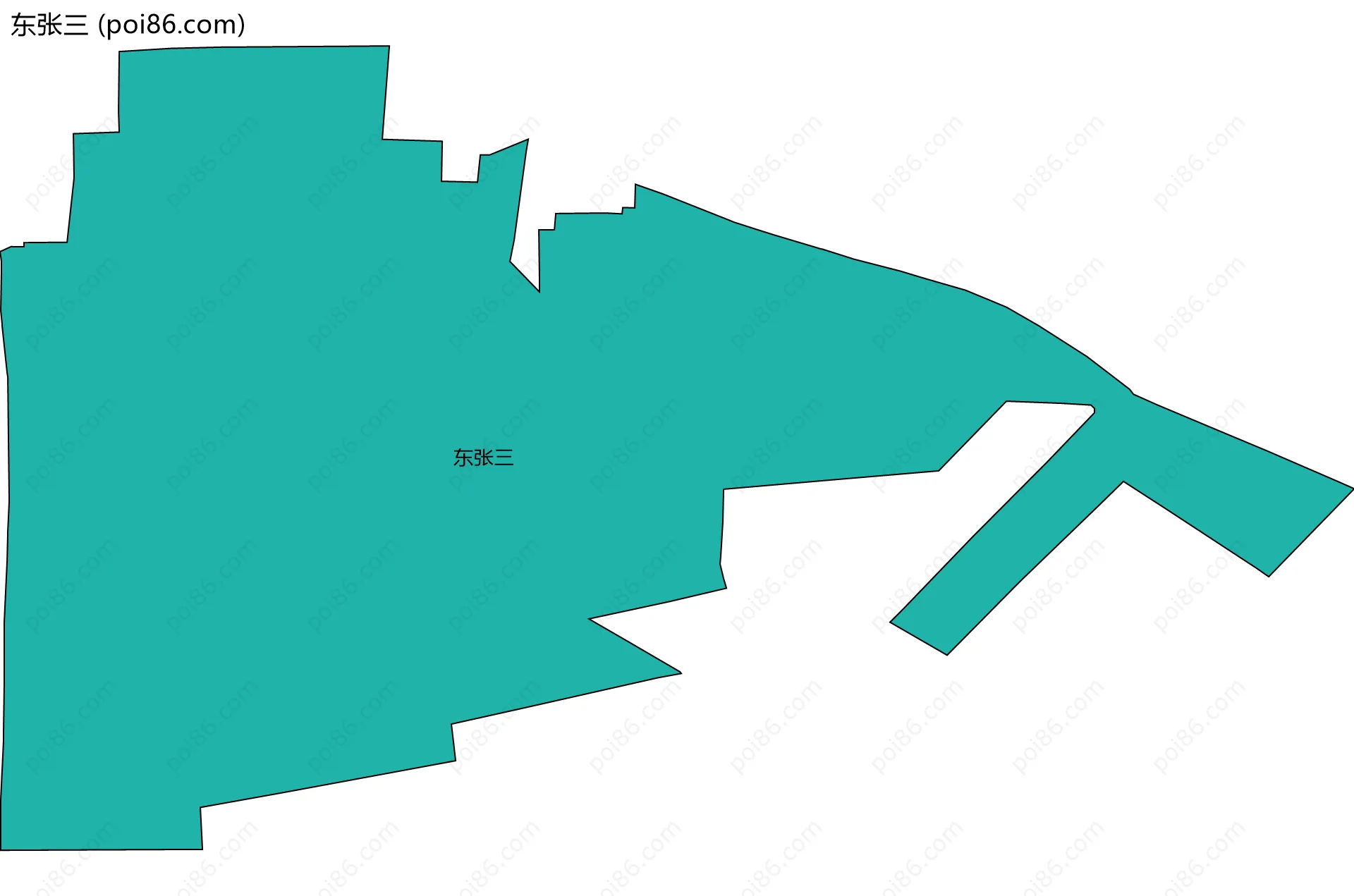 东张三边界地图