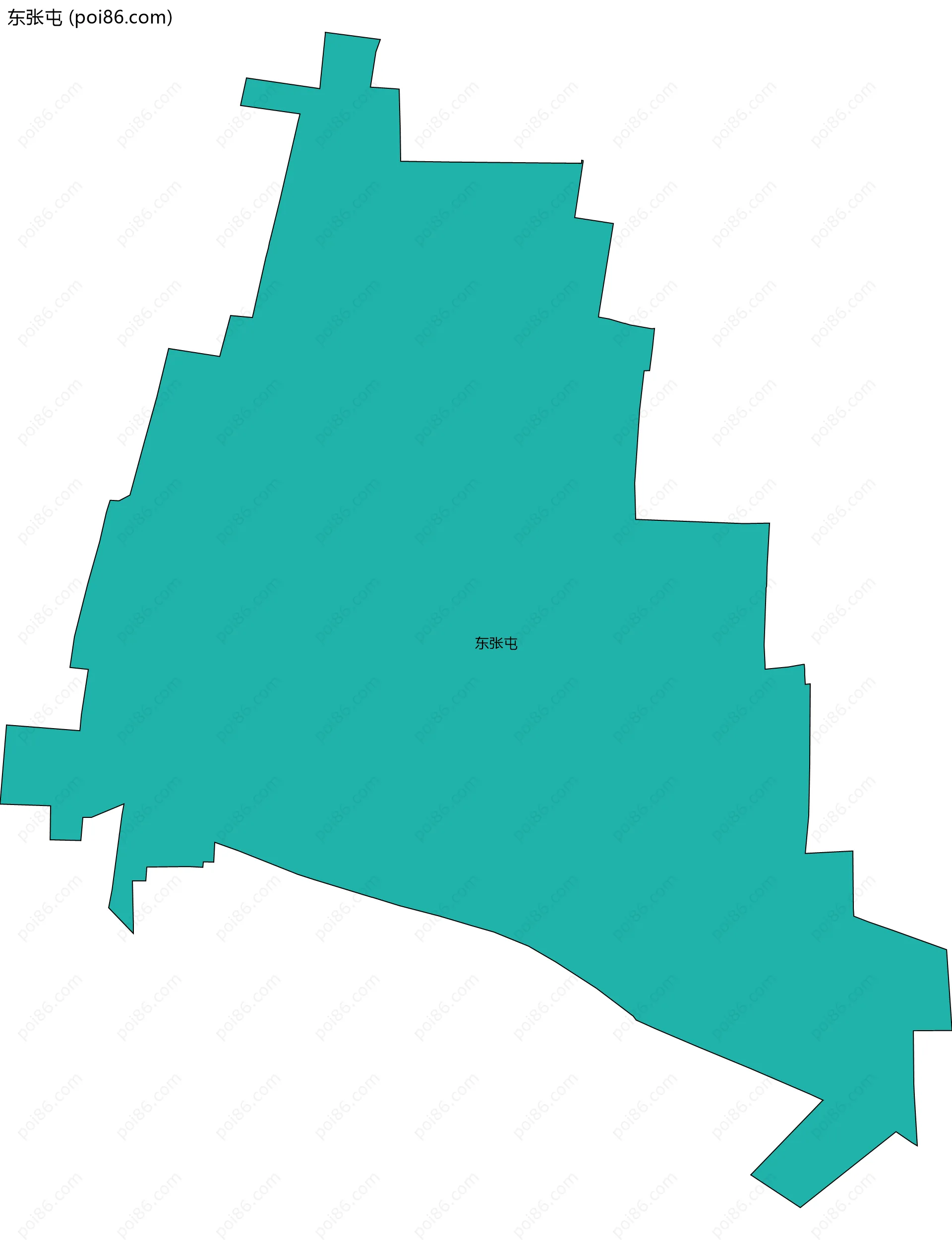 东张屯边界地图