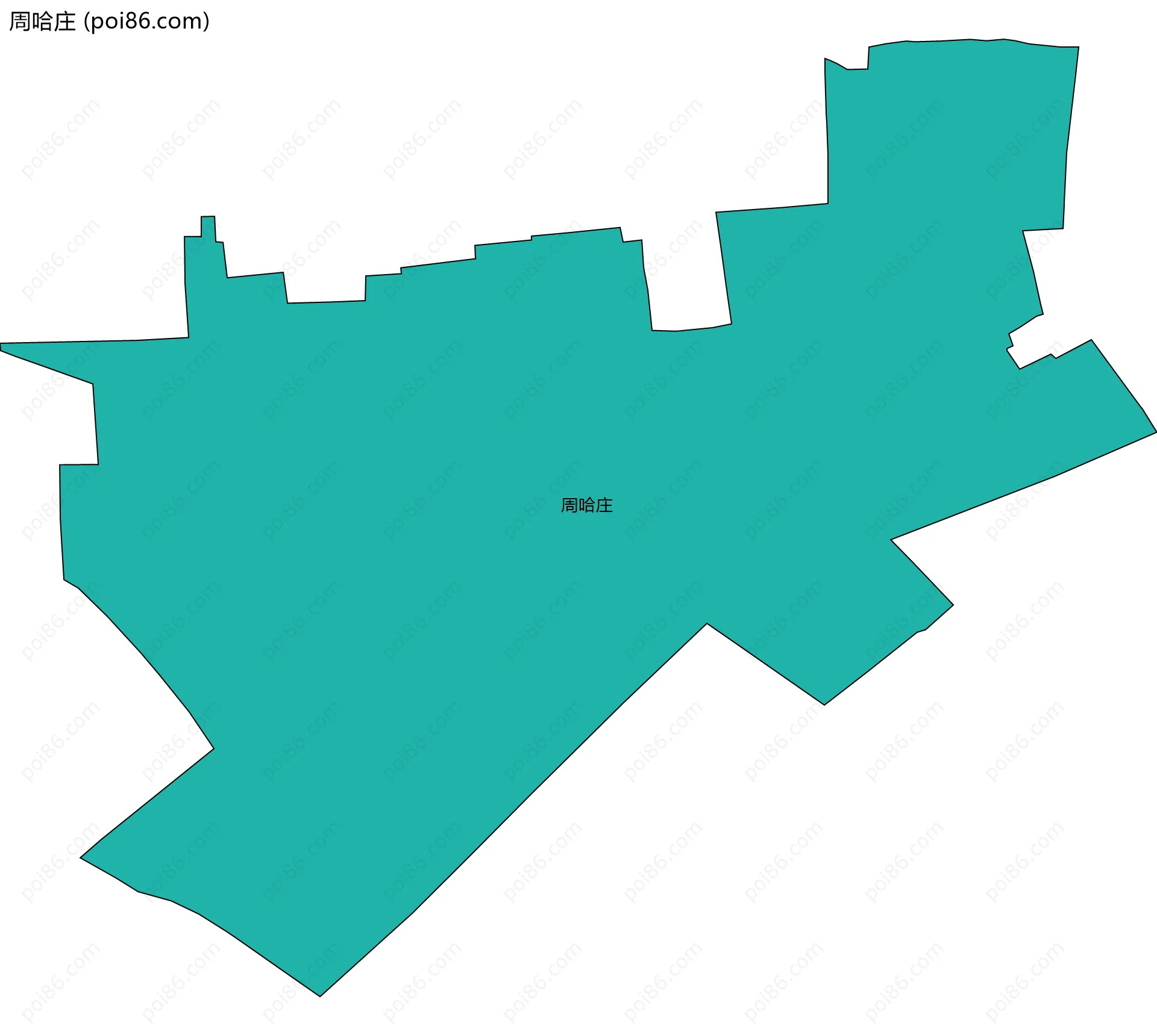 周哈庄边界地图