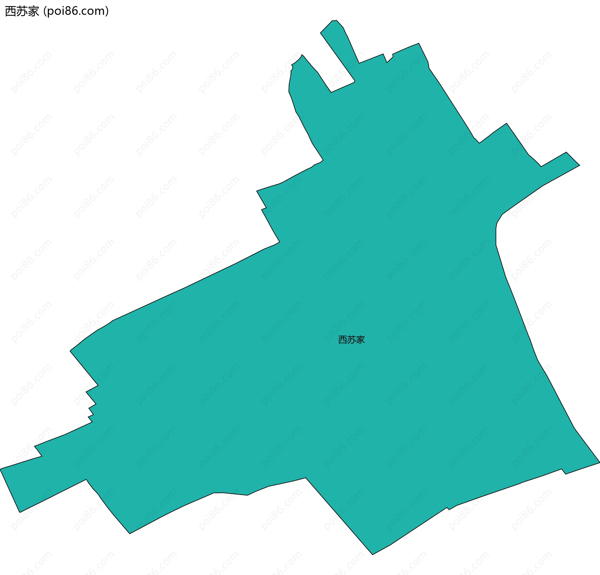 西苏家边界地图