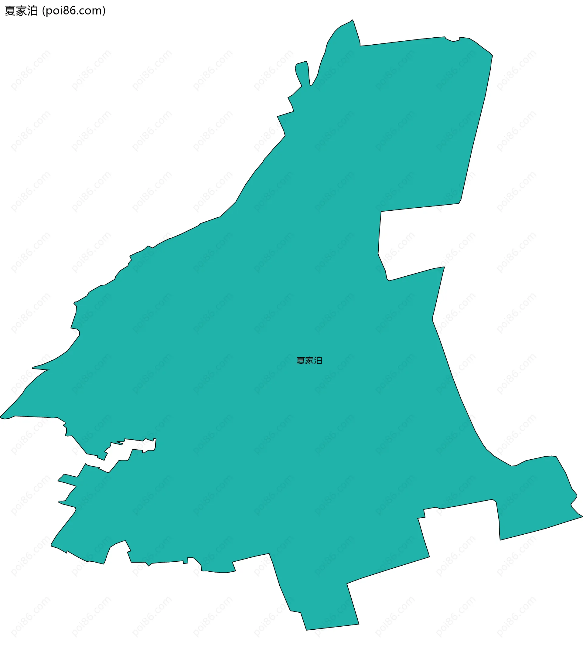 夏家泊边界地图