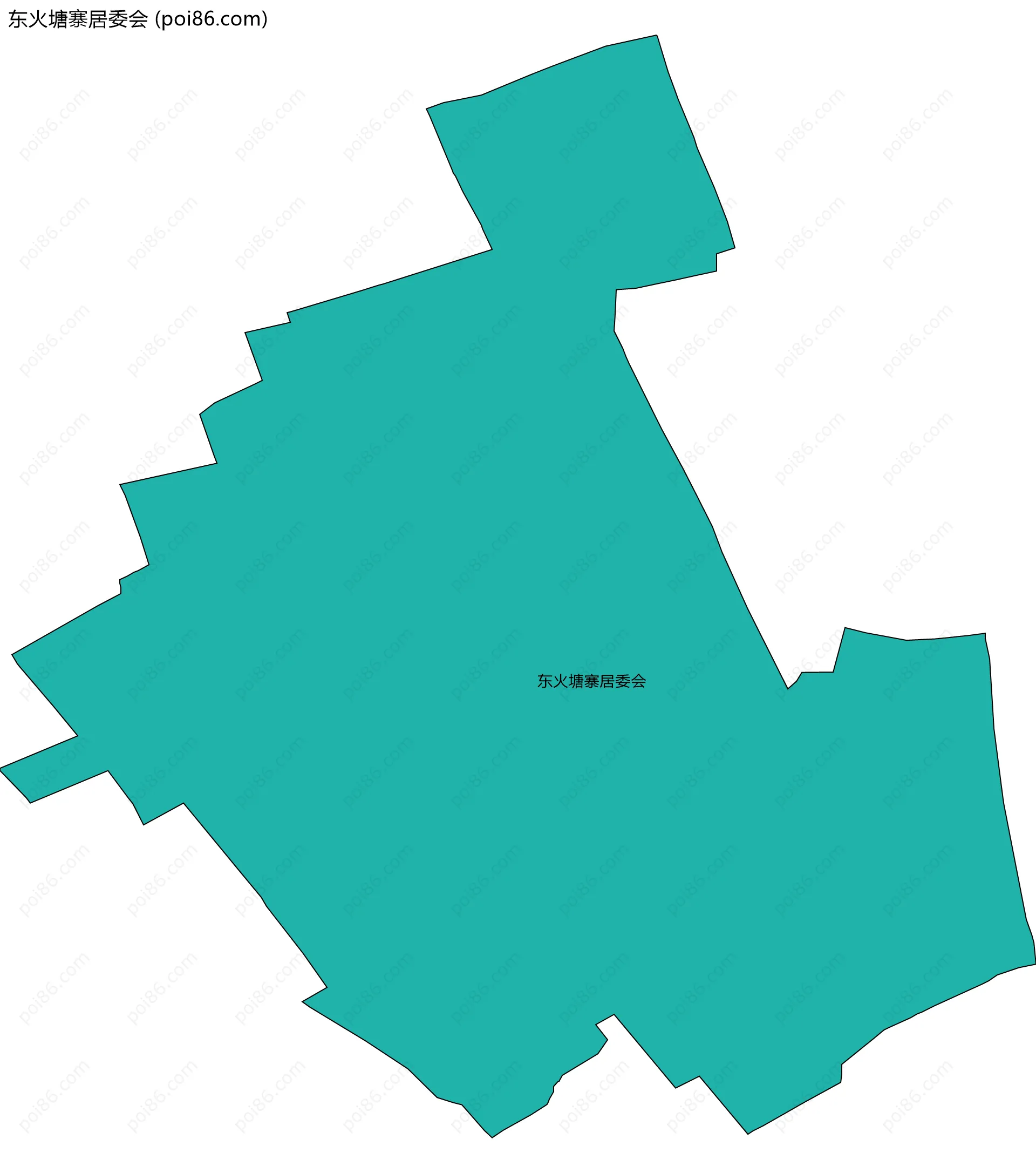 东火塘寨居委会边界地图