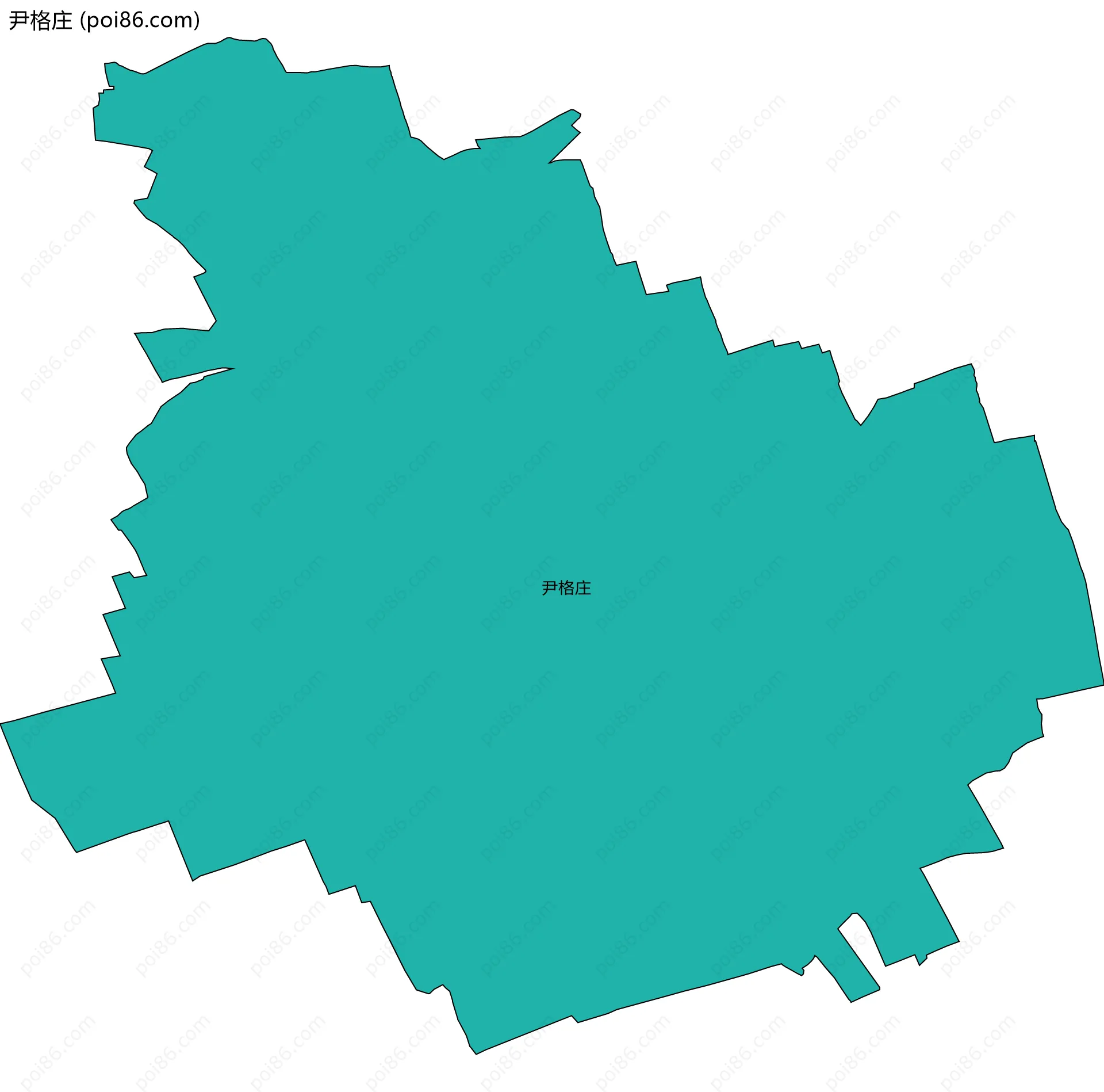 尹格庄边界地图