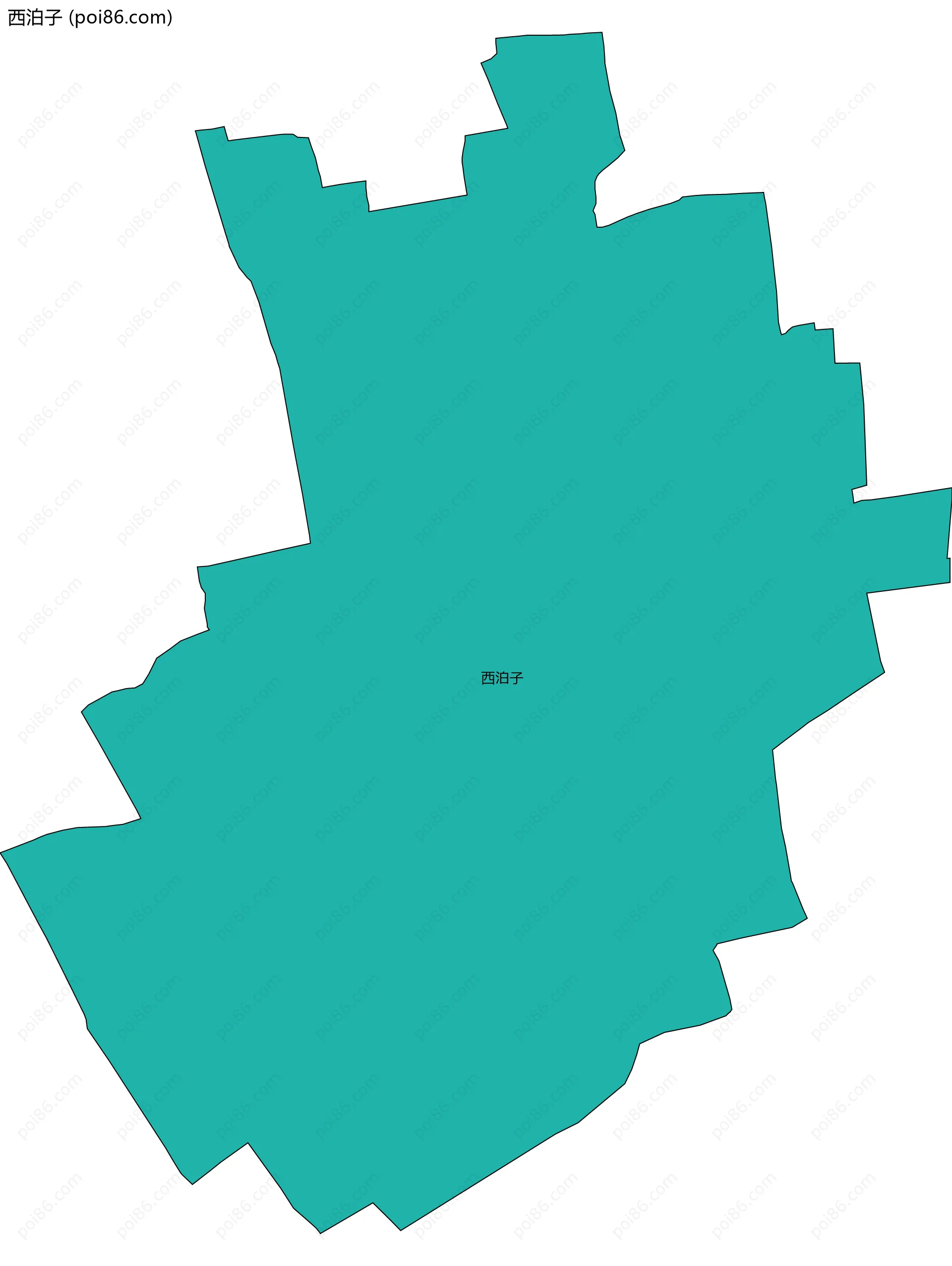 西泊子边界地图