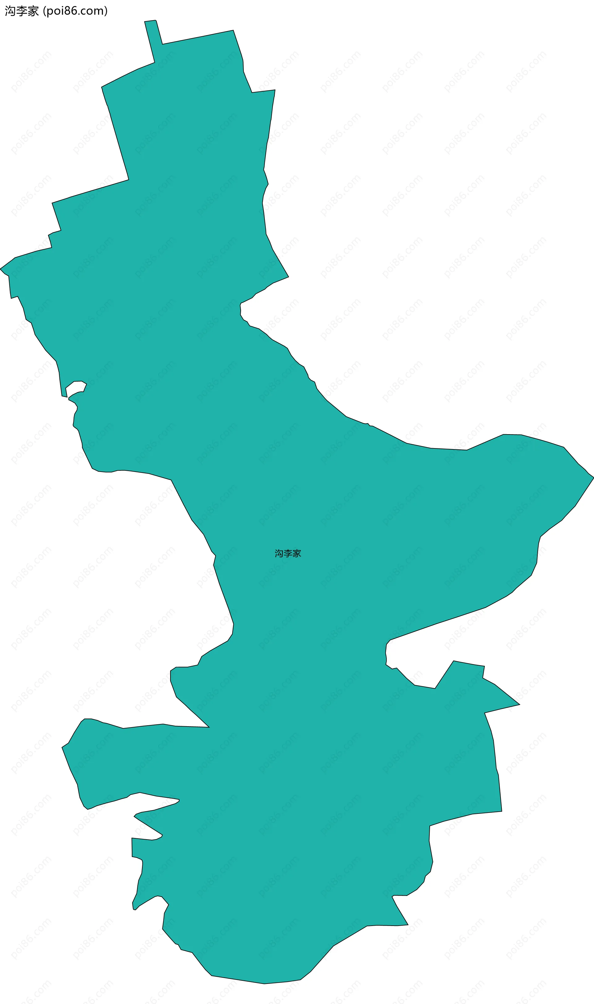 沟李家边界地图