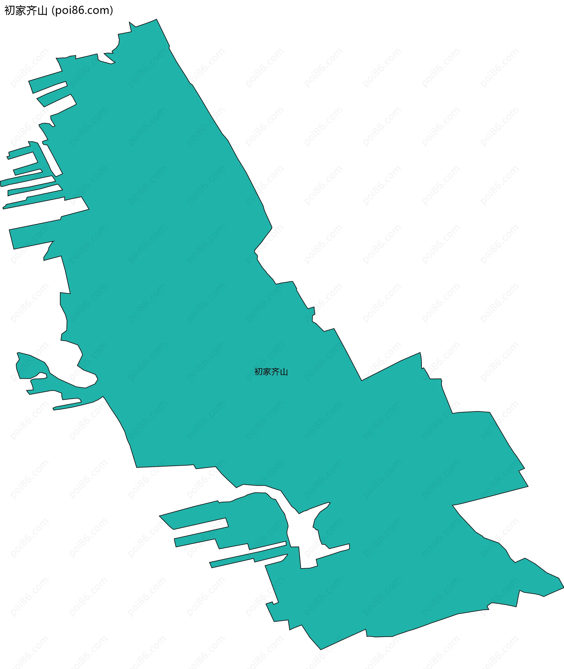 初家齐山边界地图