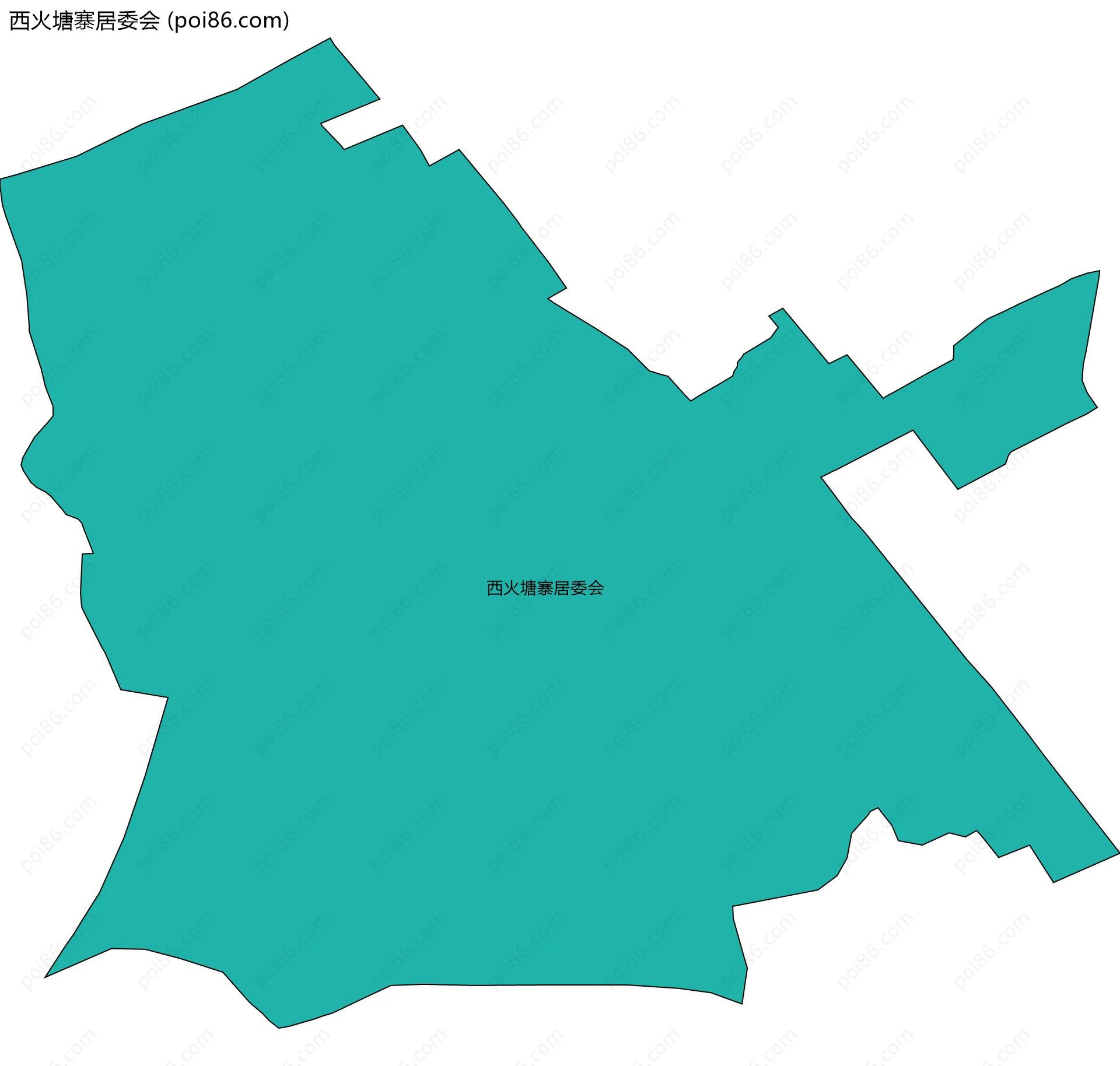 西火塘寨居委会边界地图
