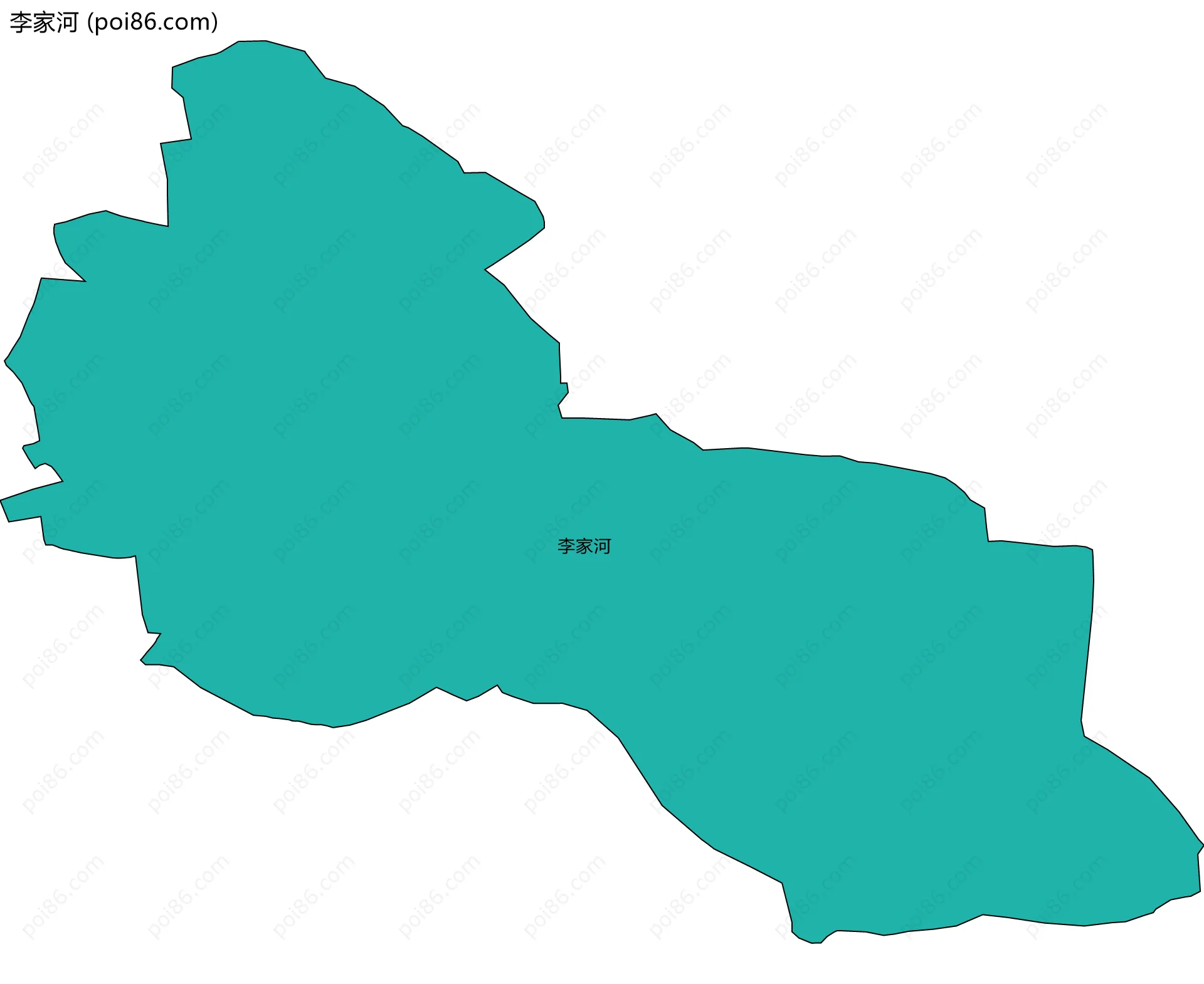 李家河边界地图